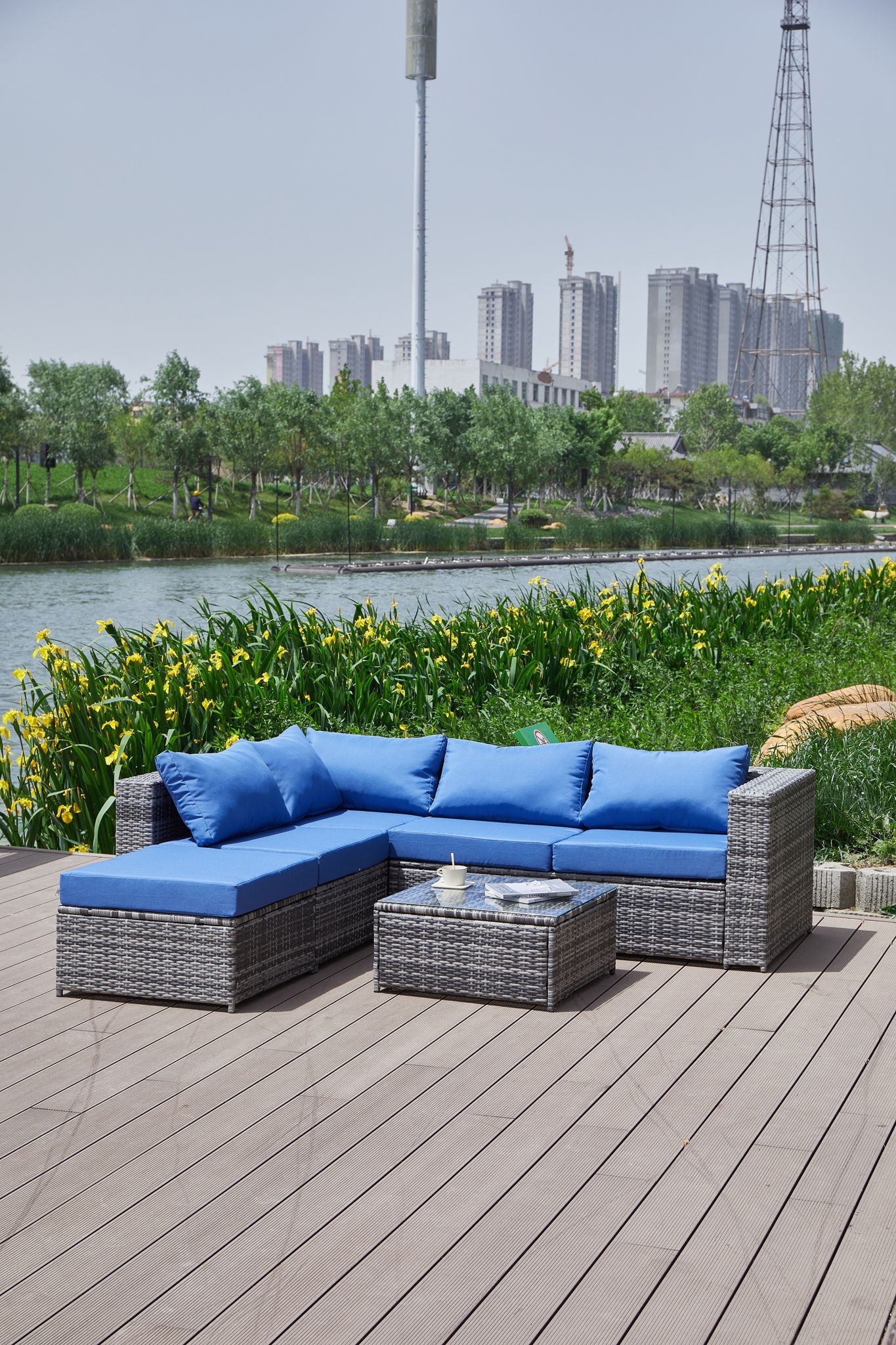 Patio Sofa With Cushions Home Essentials