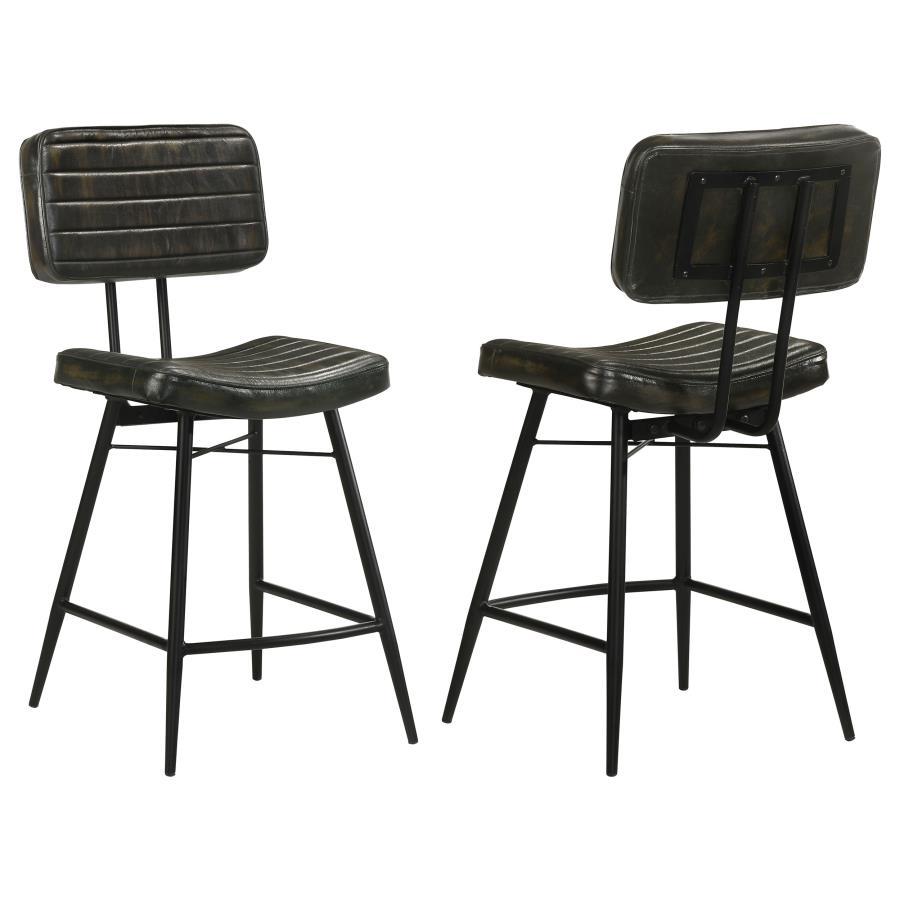 Partridge - Leather Counter Chair (Set of 2) CoasterElevations