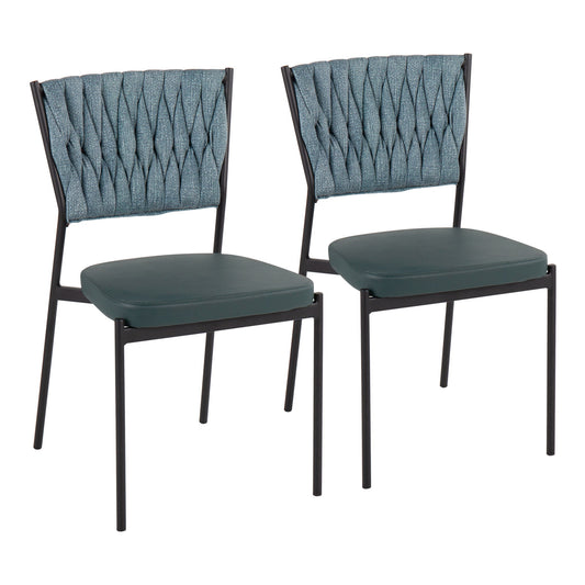 Tania - Braided Contemporary Chair (Set of 2) Lumi Source
