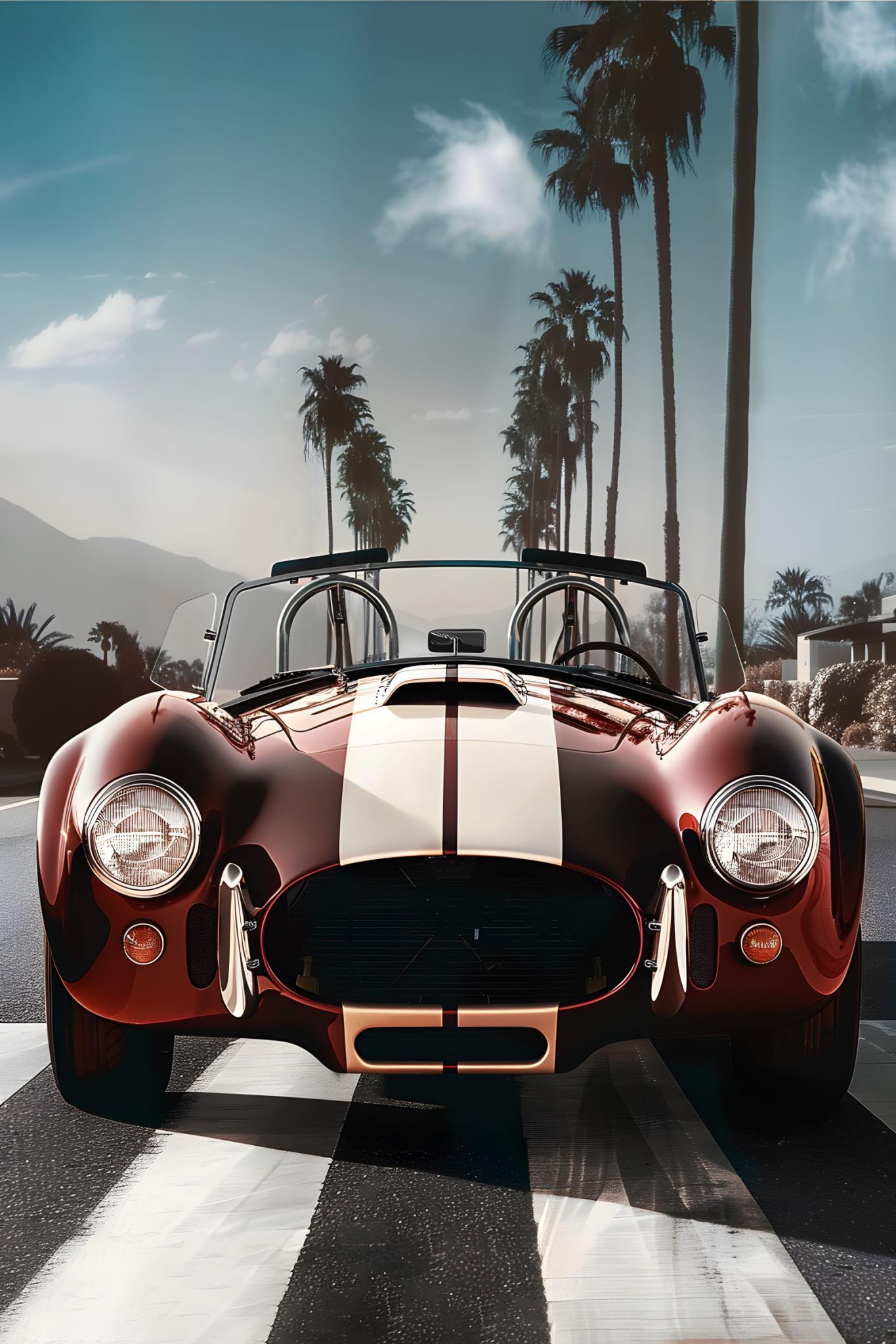 Sunset Roadster Cruise - 40" x 60" Framed Wall Art Classy Art