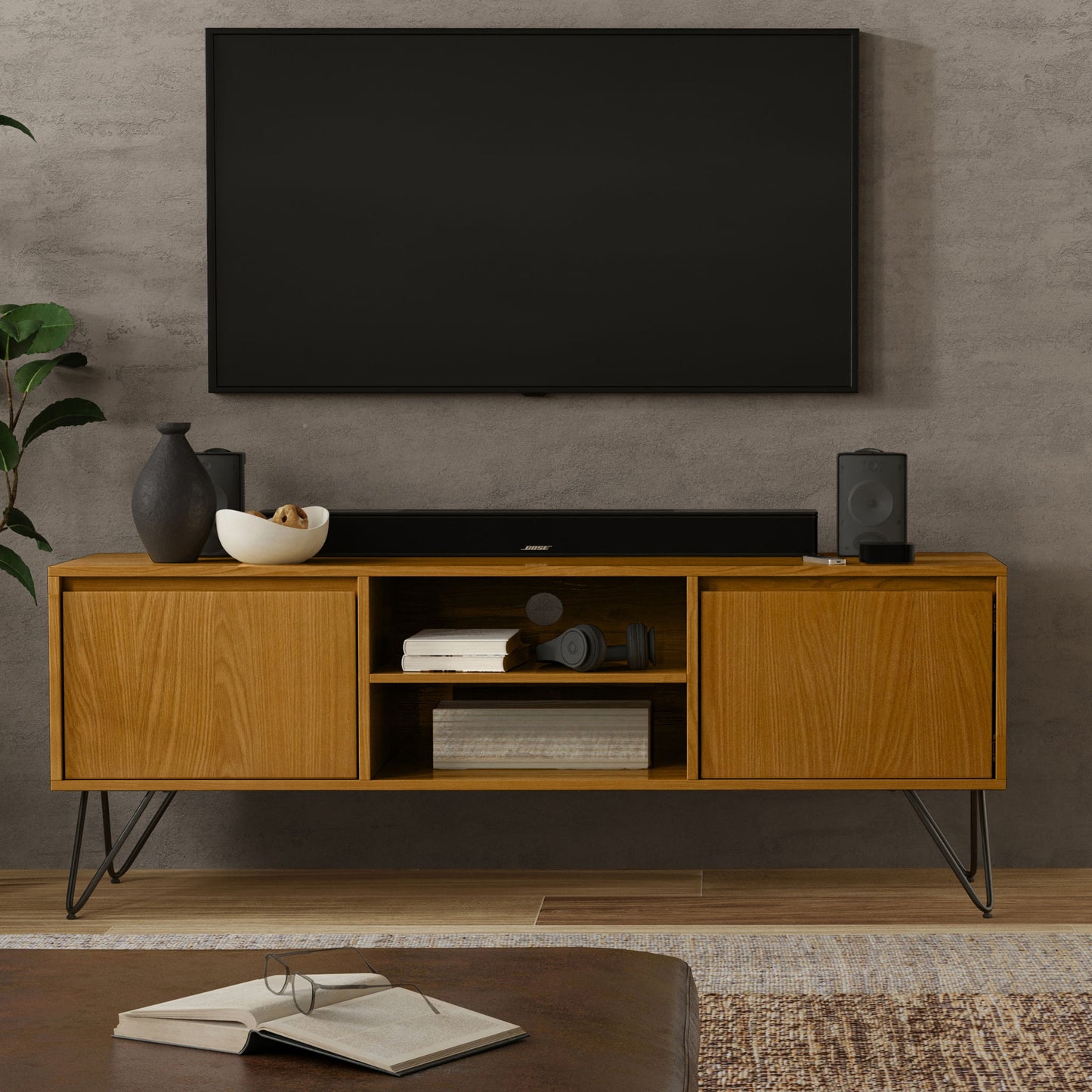 Hunter - Handcrafted TV Media Stand Simpli-Home