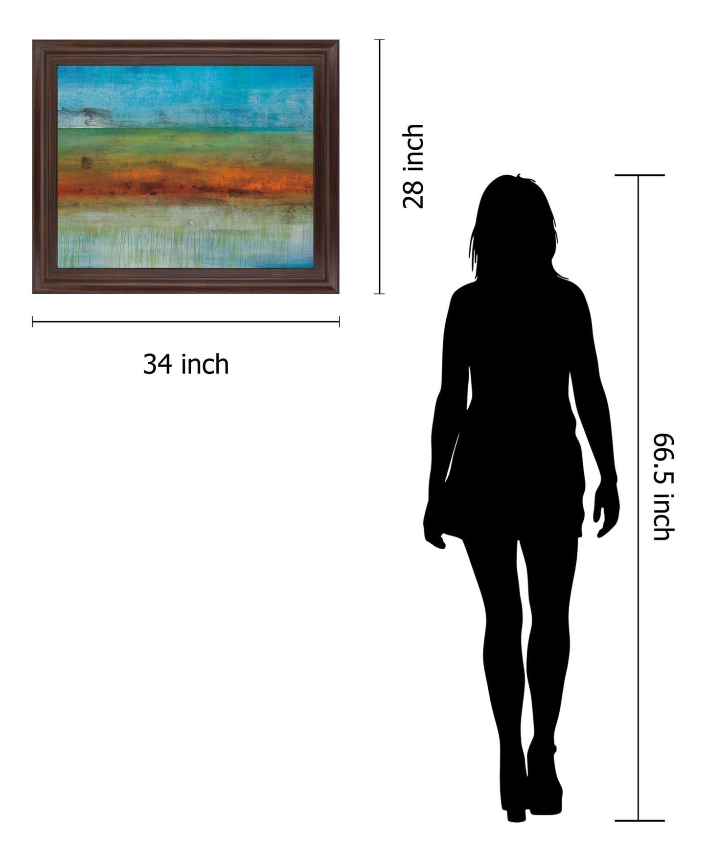 Rustic Glowscape - 28" x 34" Framed Wall Art Classy Art