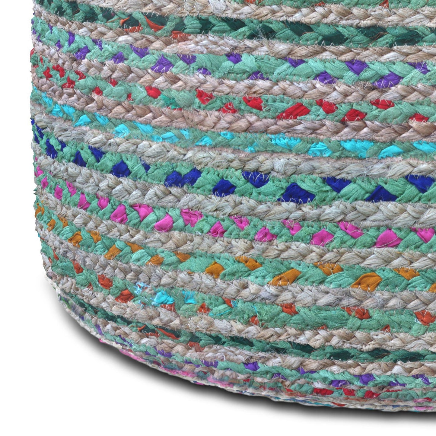 Margo - Handcrafted Round Pouf Simpli-Home