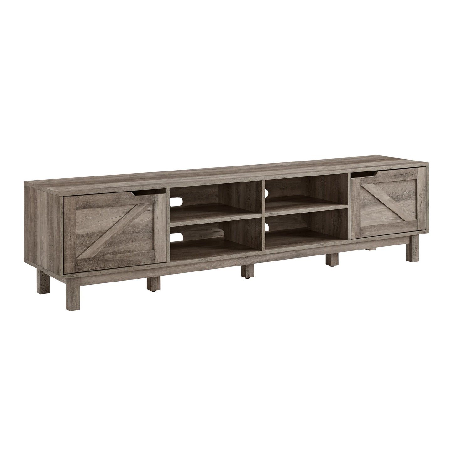 Rustic Barndoor Open-Storage TV Stand For TVs Up To 80" Walker Edison