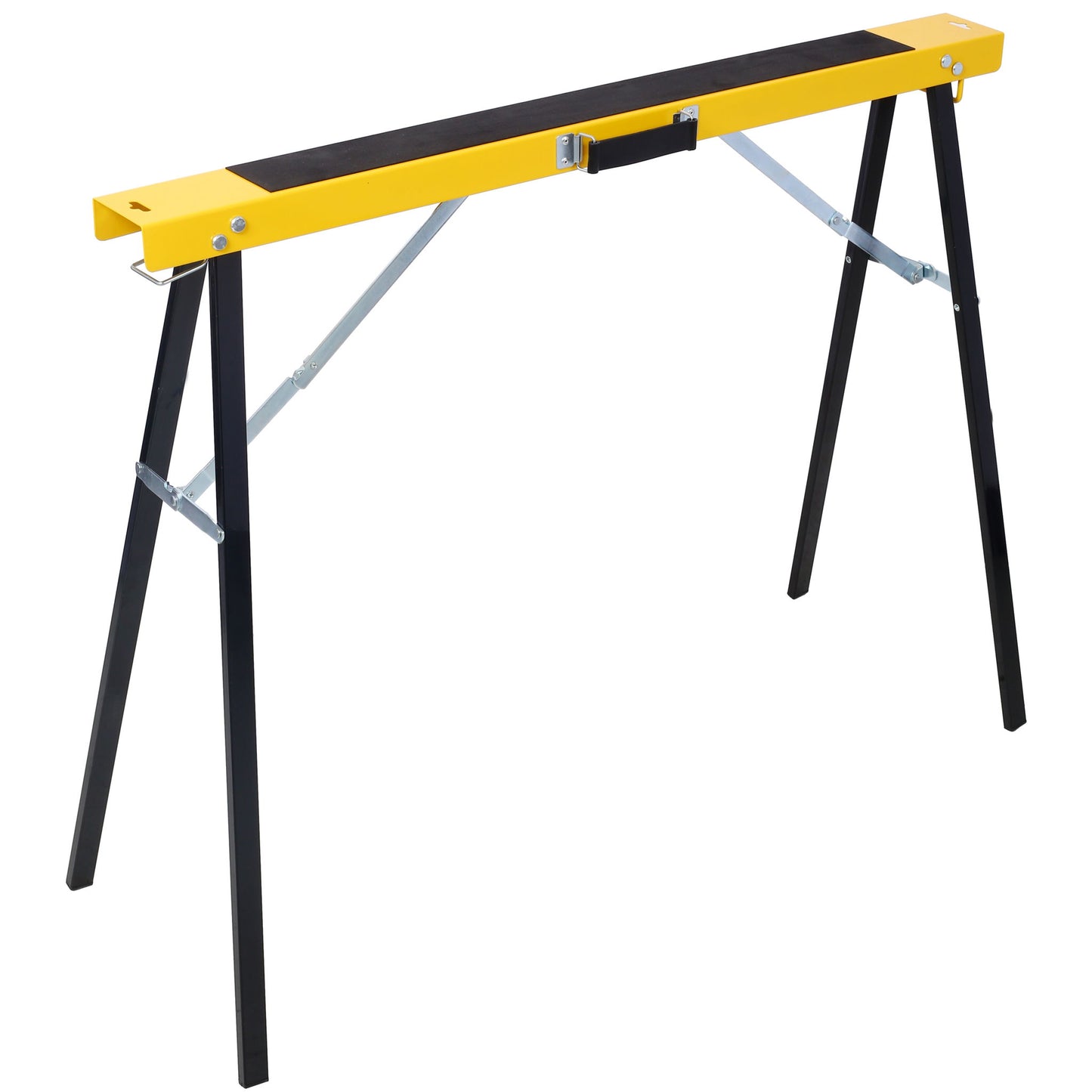 Folding Portable Saw Horses 2 Pack With Fast Open Legs, Heavy Duty For Garage And Workshop - Yellow / Black Daily Nest