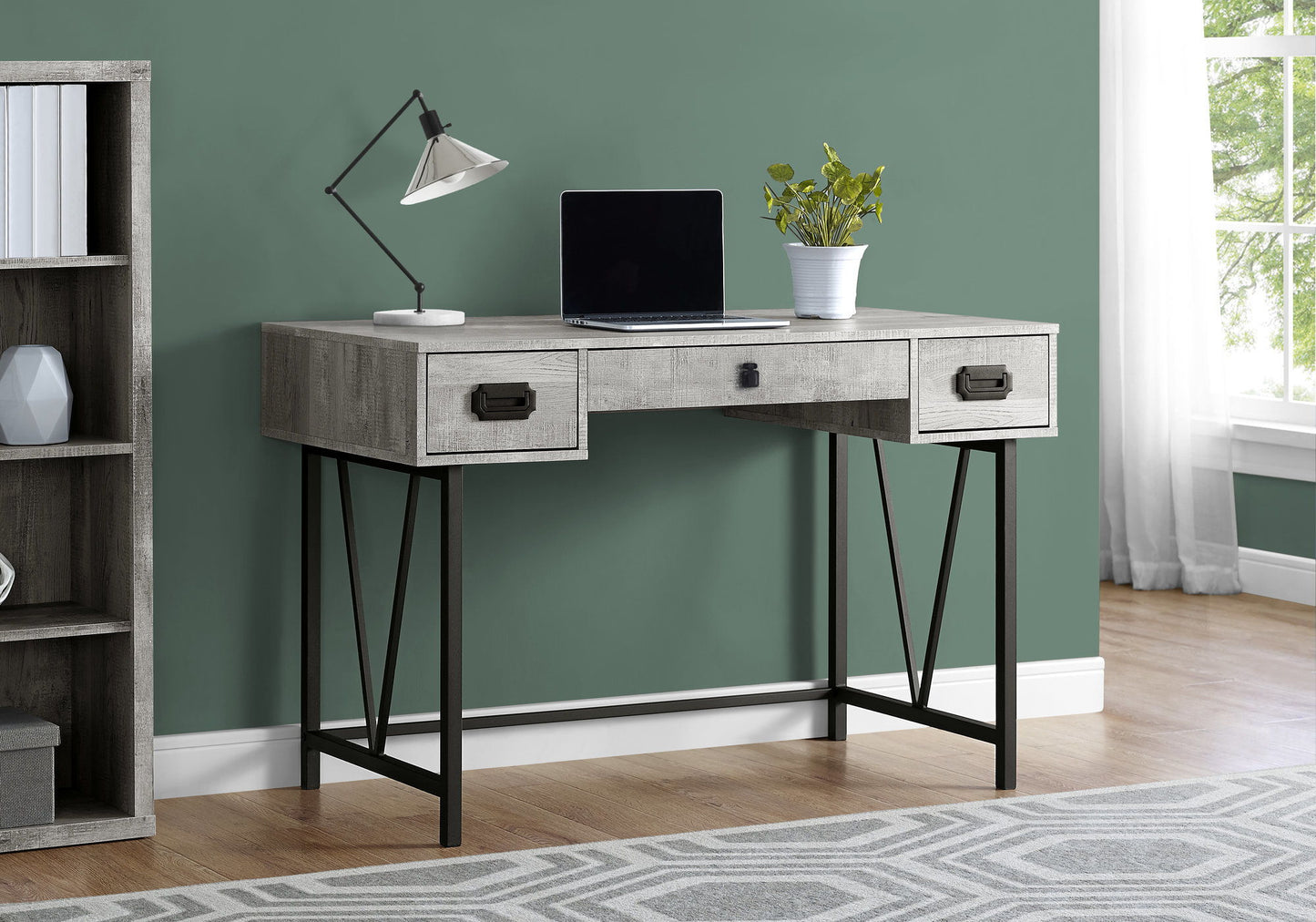 Computer Desk For Home Office, Laptop, Storage Drawers, Transitional 8th Street