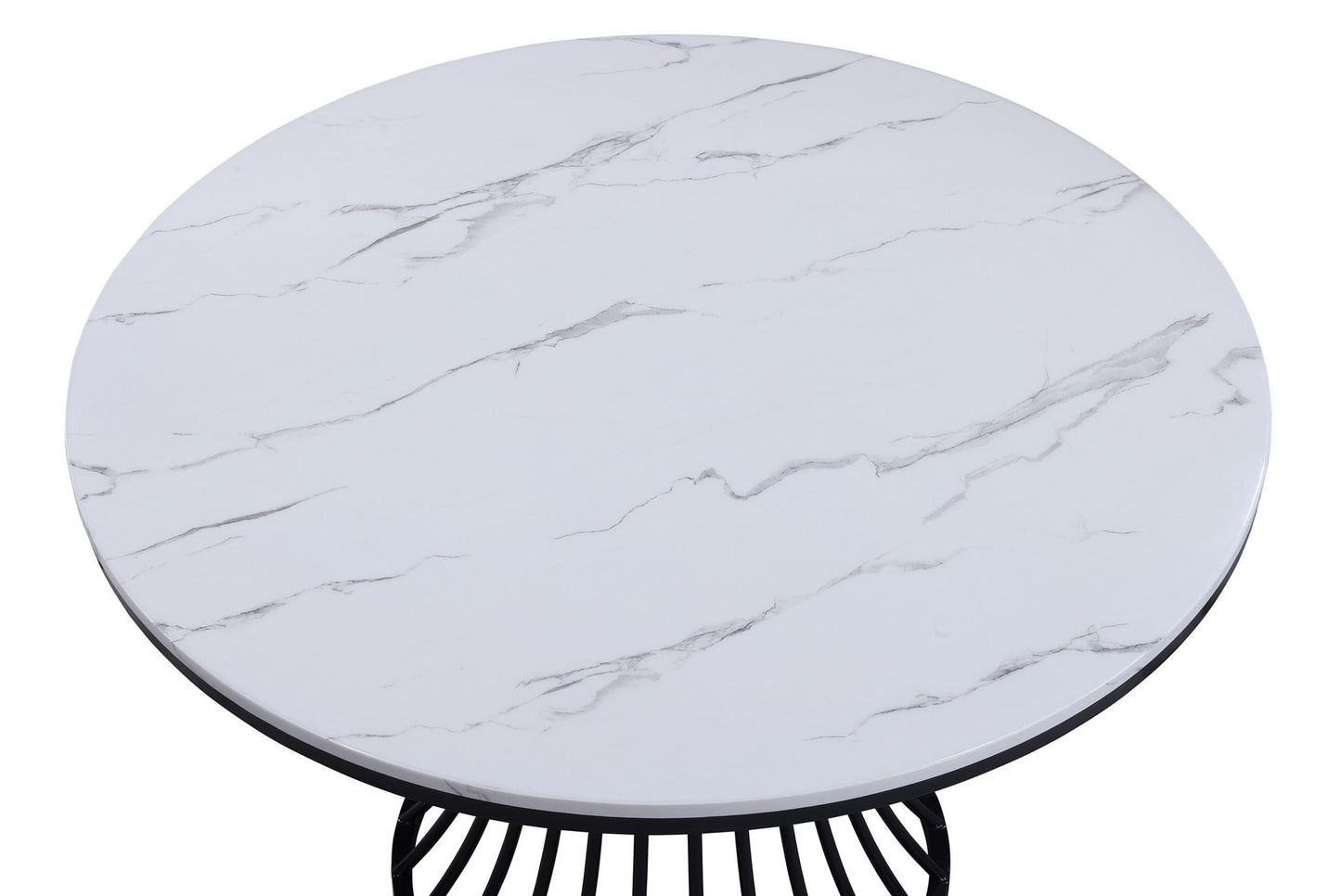 Hadley - 3-Piece Cocktail Table Set - White / Black Crown Mark