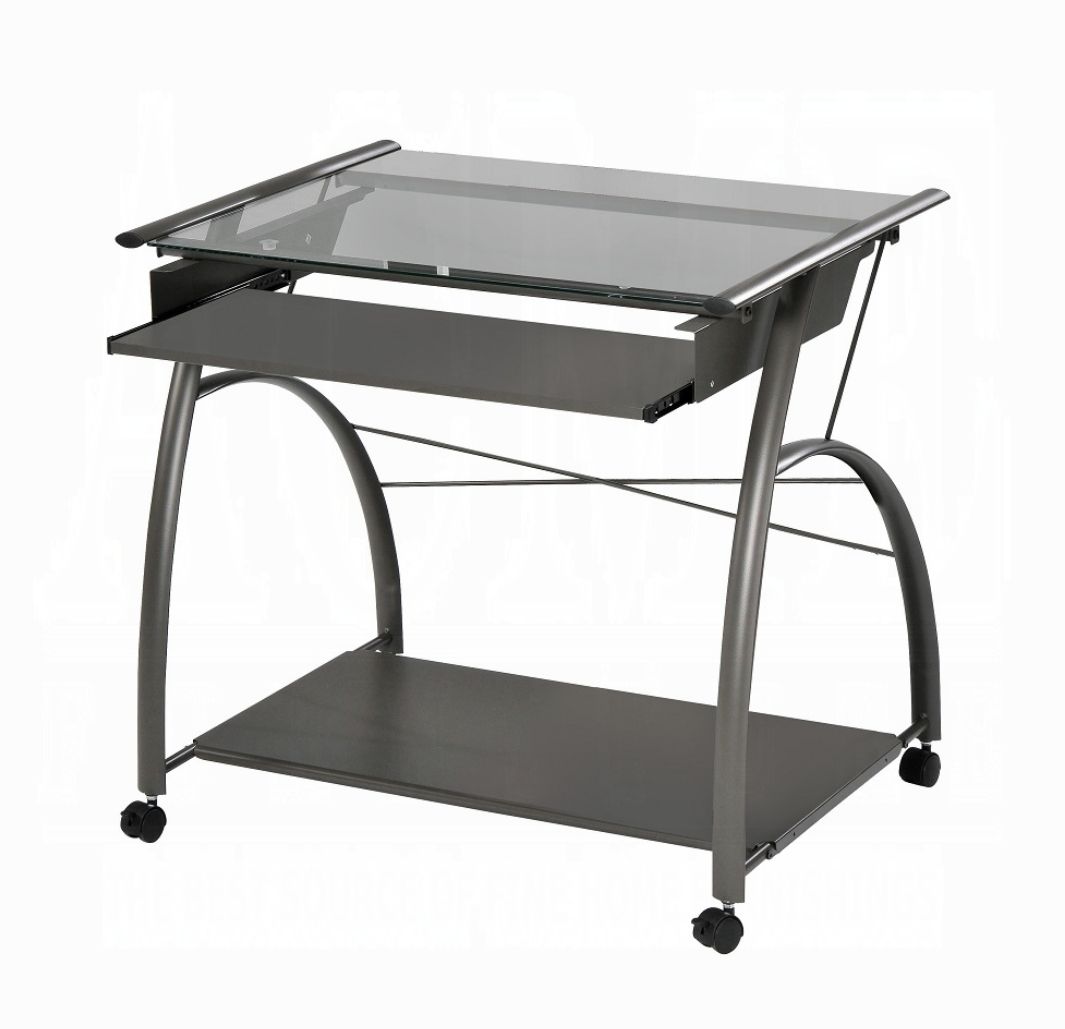 Vincent - Computer Desk - Pewter Acme