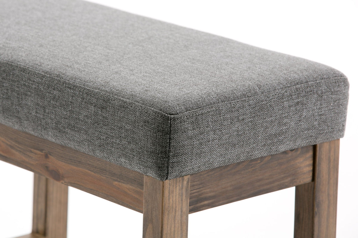 Milltown - Footstool Small Ottoman Bench - Gray Simpli-Home