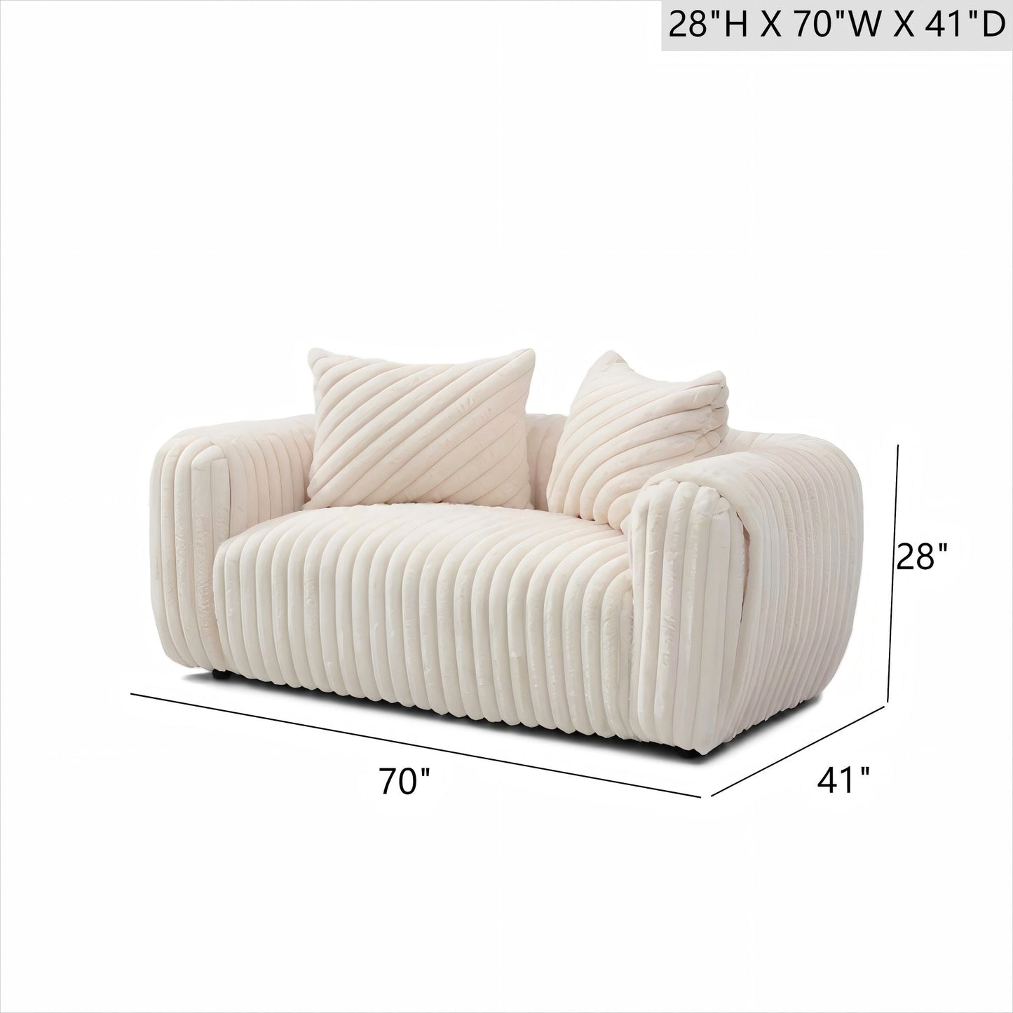 Cancun - Loveseat - White Glory Furniture