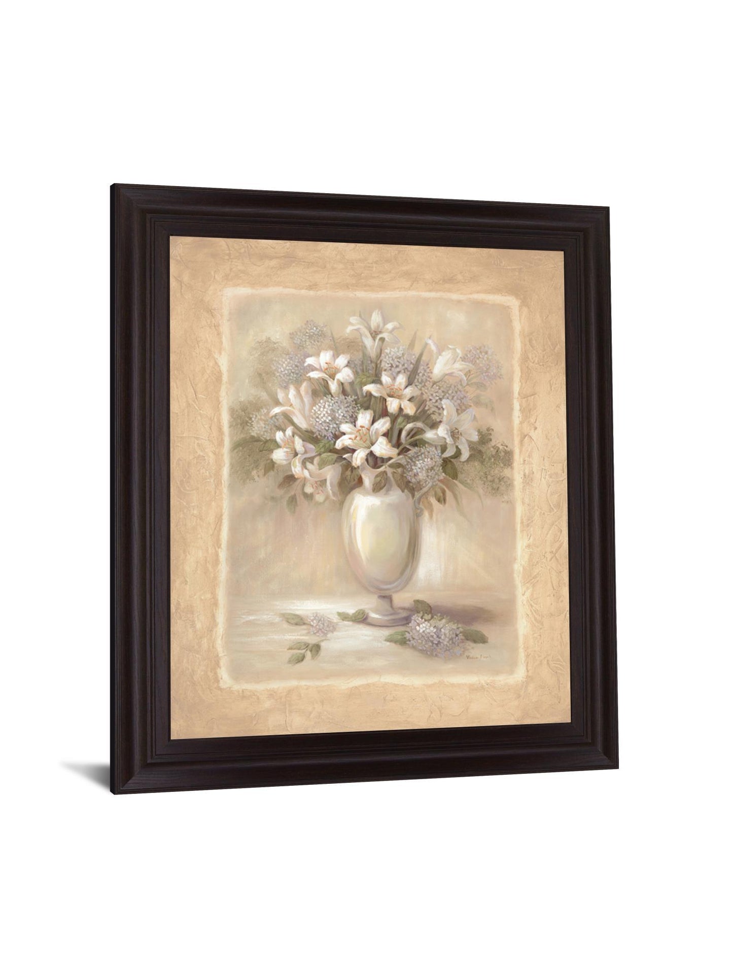 Ivory Blossom Vase - 28" x 34" Framed Wall Art Classy Art
