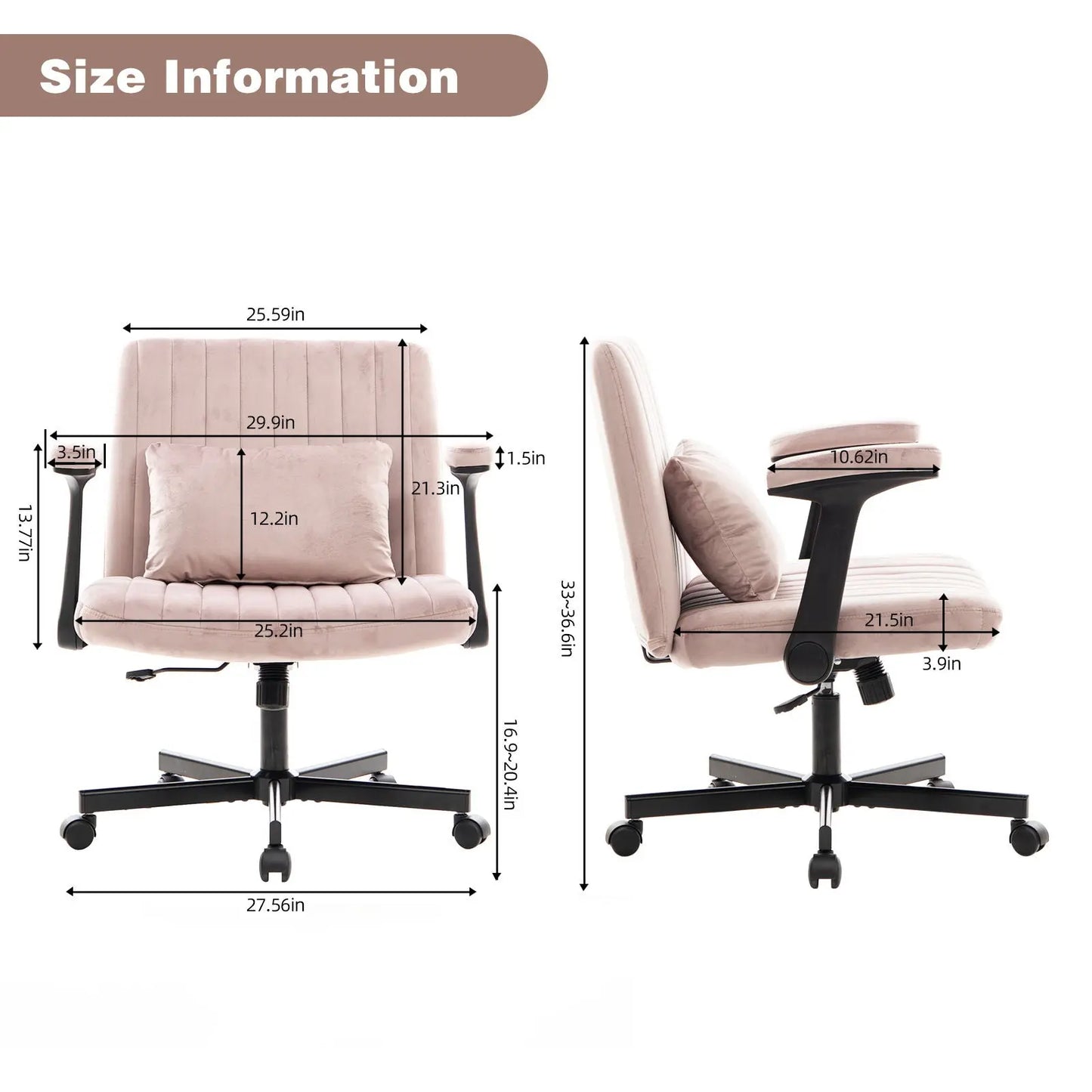 Criss Cross Armrest Office Chair With Wheels Home Essentials