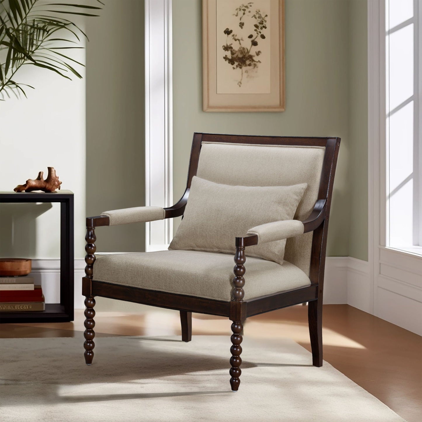 Philippe - Accent Arm Chair - Morocco Brown/Taupe Martha Stewart