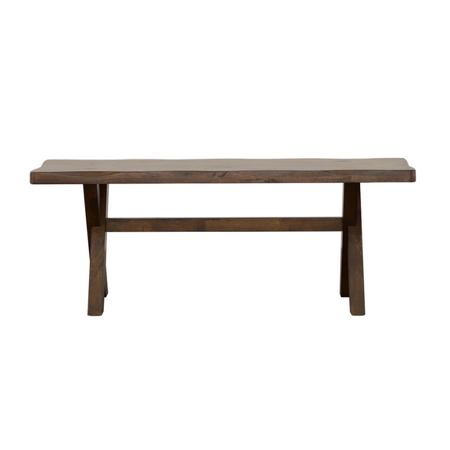 Alston - Wood Dining Bench - Knotty Nutmeg CoasterEveryday