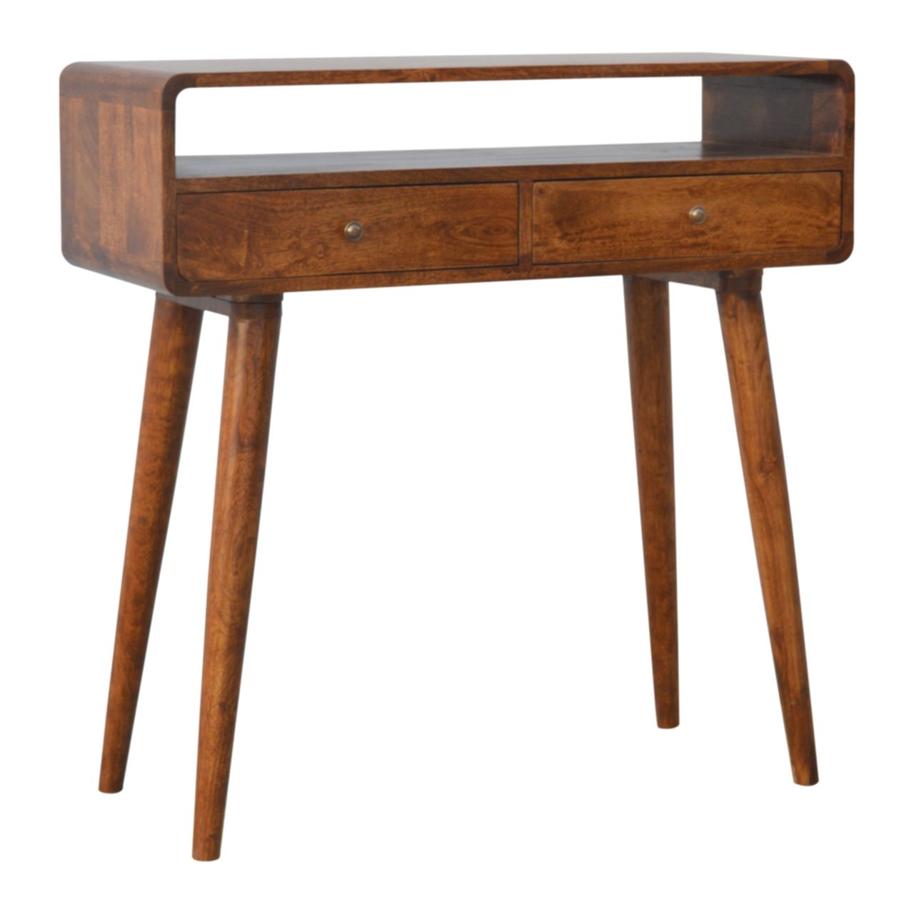 Curved Chestnut Console Table Artisan Furniture