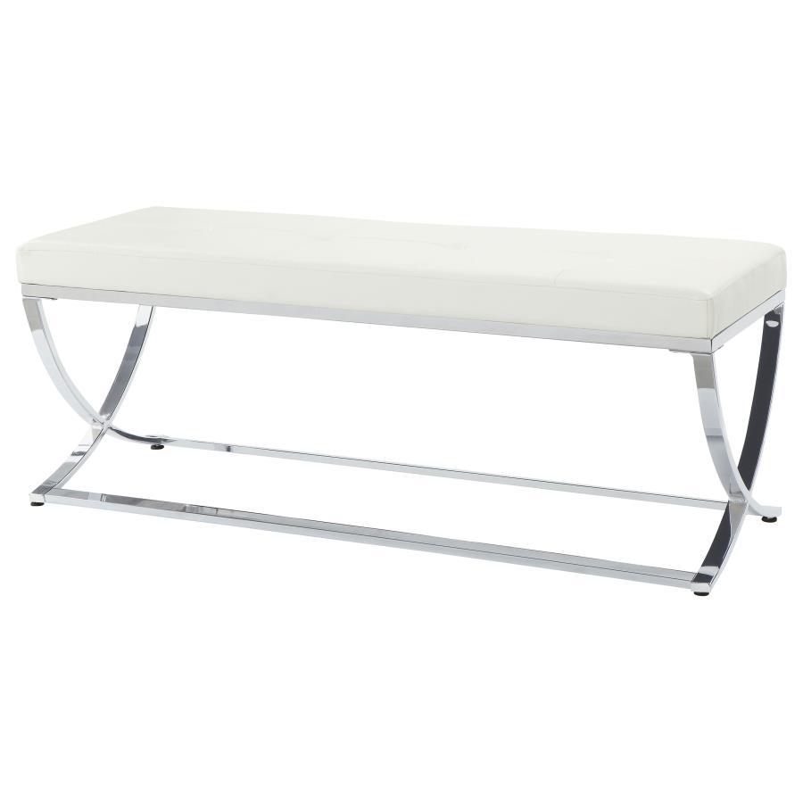 Walton - Leatherette Upholstered Tufted Accent Bench CoasterEssence