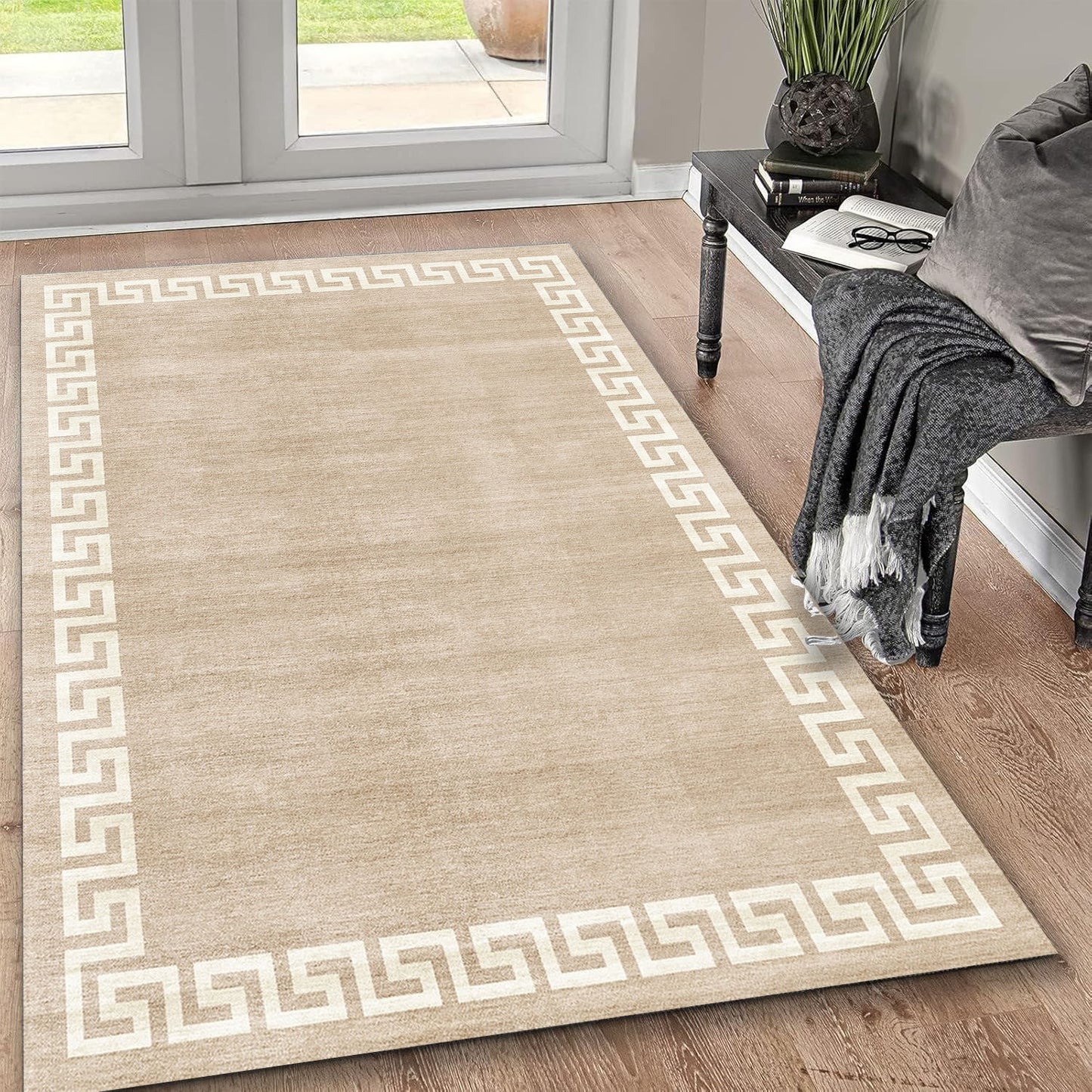 Toucan - Washable Non - Slip Area Rug - Beige Icona Home Decor