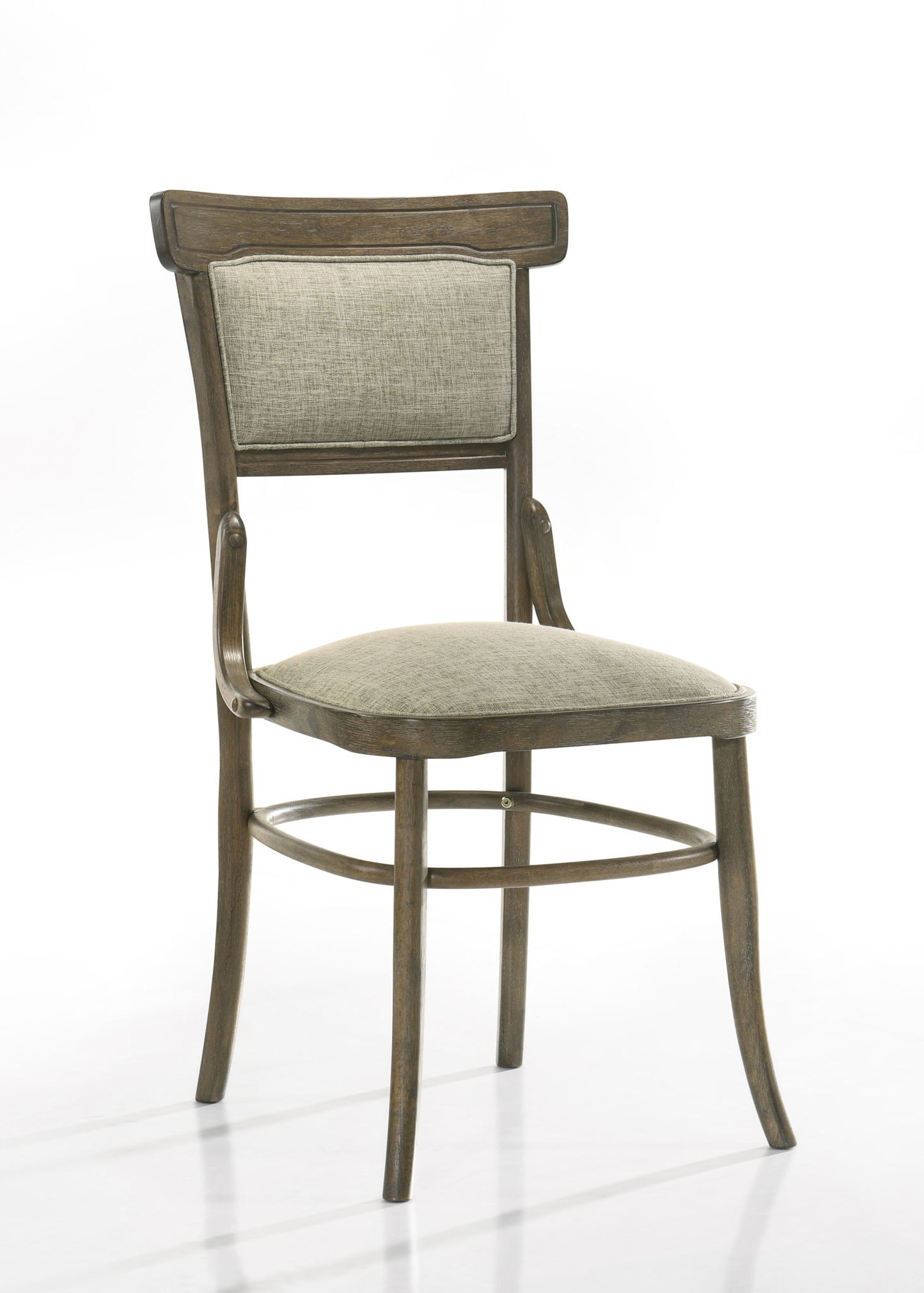 Bistro - Wide Contemporary Fabric Dining Chair With Cushion (Set of 2) - Vintage Walnut Lilola Home