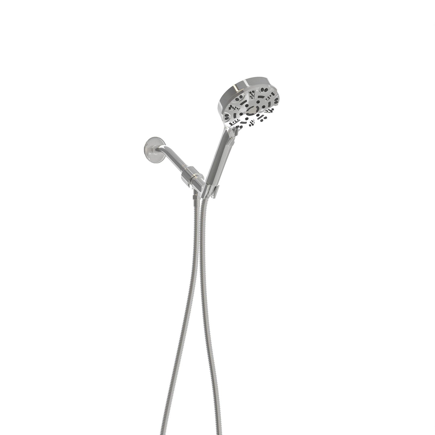 Multi Function Adjustable Hand Shower 8 Function Hand Shower Plastic With Wall Mount - Chrome Daily Nest