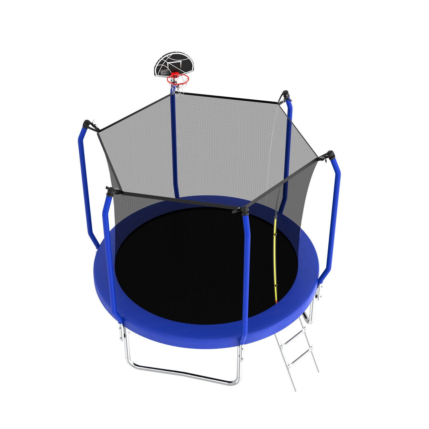 Trampoline With Basketball Hoop, Astm Approved Reinforced Type Outdoor Trampoline With Enclosure Net Daily Nest