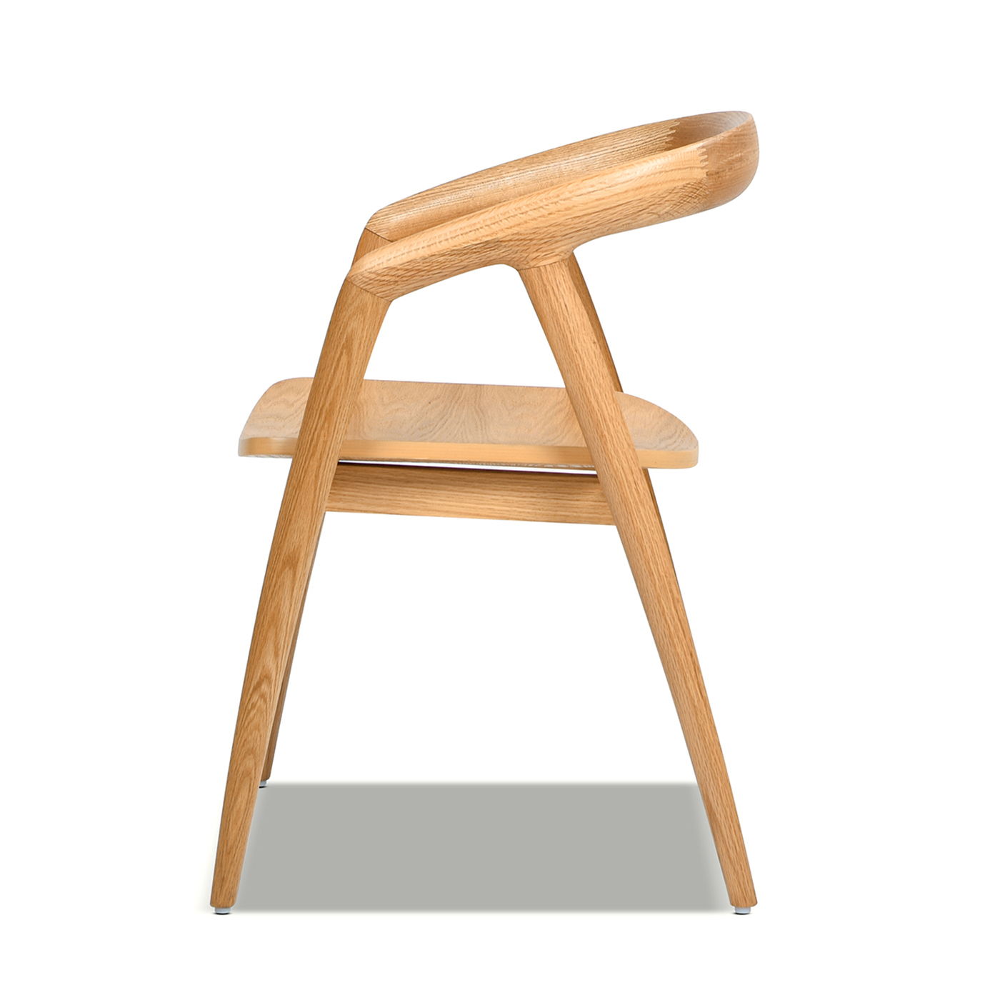 Simeon - Scandinavian Sculpted Dining Chair - Warm Natural Brown Jennifer Taylor Home