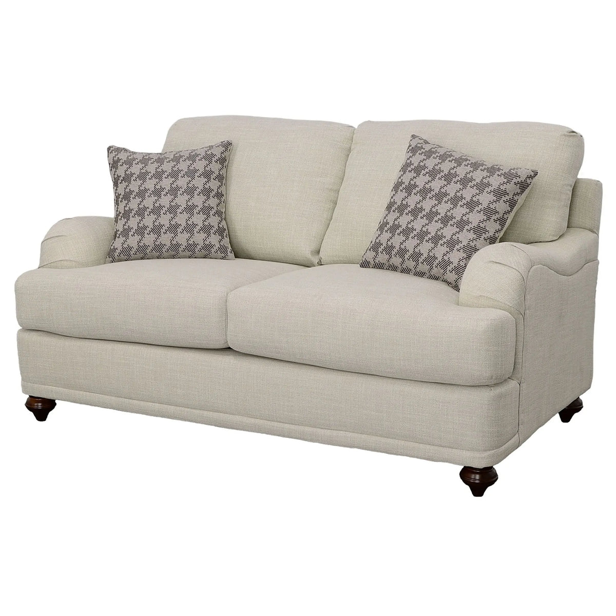 Brewster - Upholstered Loveseat With English Arms - Light Gray Furniture Max