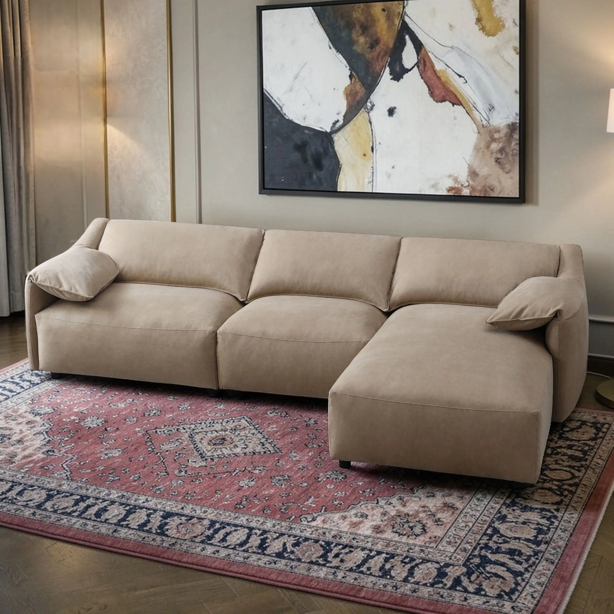Veata - Sectional Sofa - Light Brown Acme
