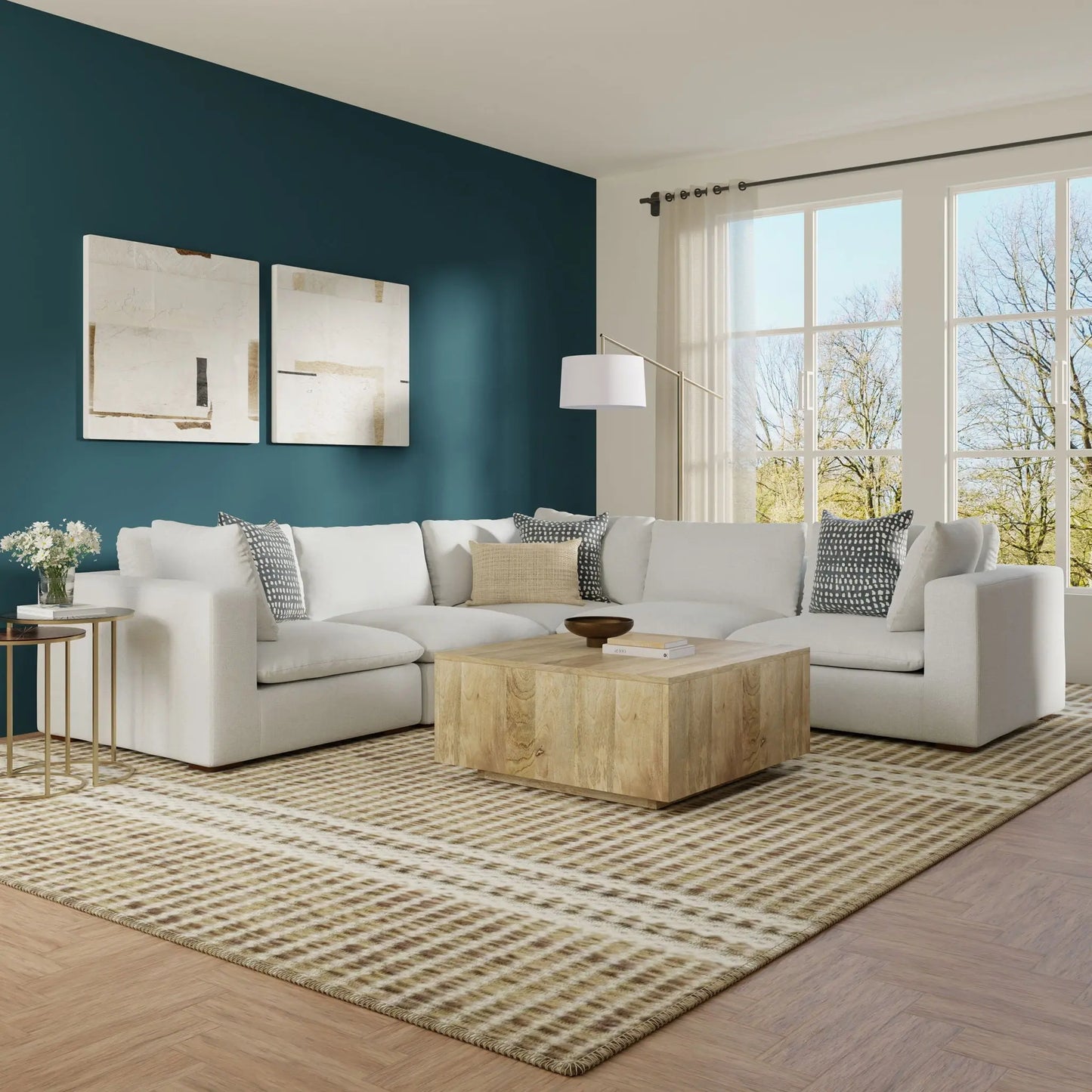 Jasmine - Handcrafted Sectional Sofa Simpli-Home