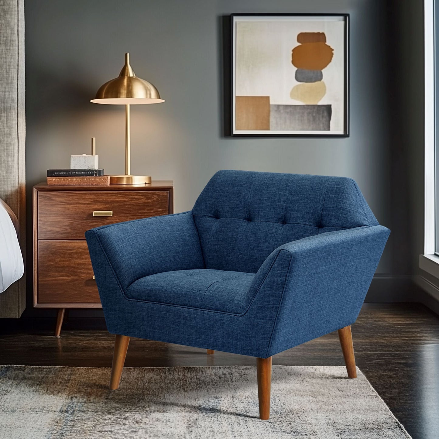 Newport - Lounge Chair - Blue INK+IVY