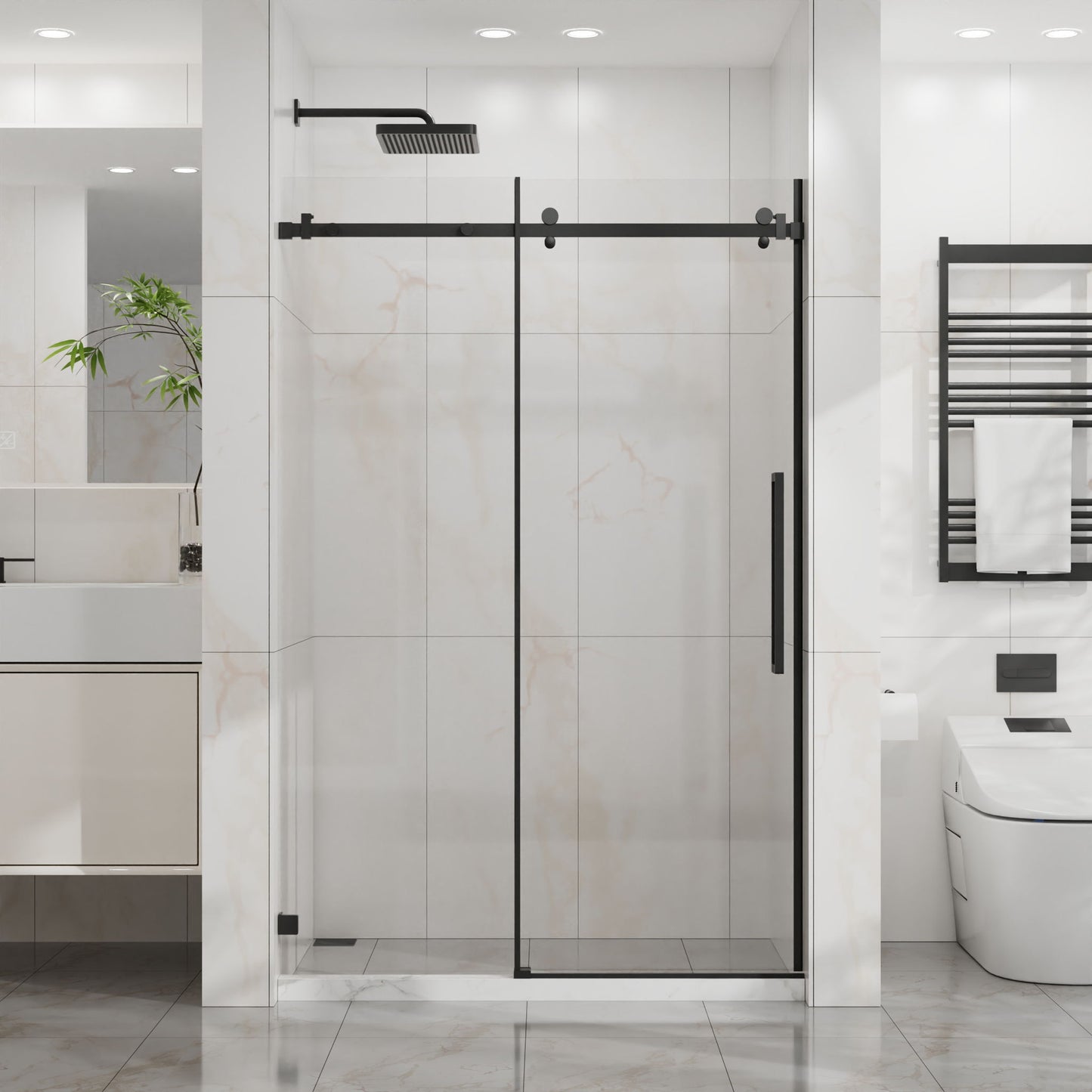 Frameless Tub Sliding Shower Door With Easy Clean Coating Daily Nest