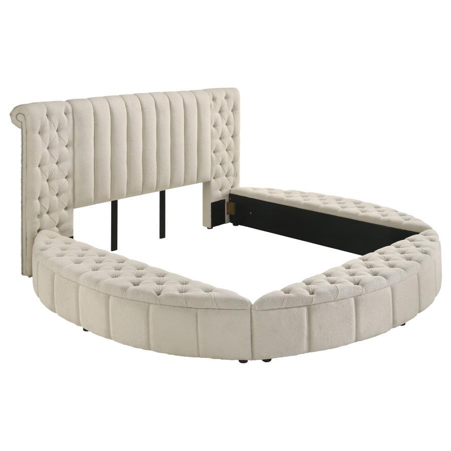 Sonya - Upholstered Round Storage Bed Coaster Fine Furniture