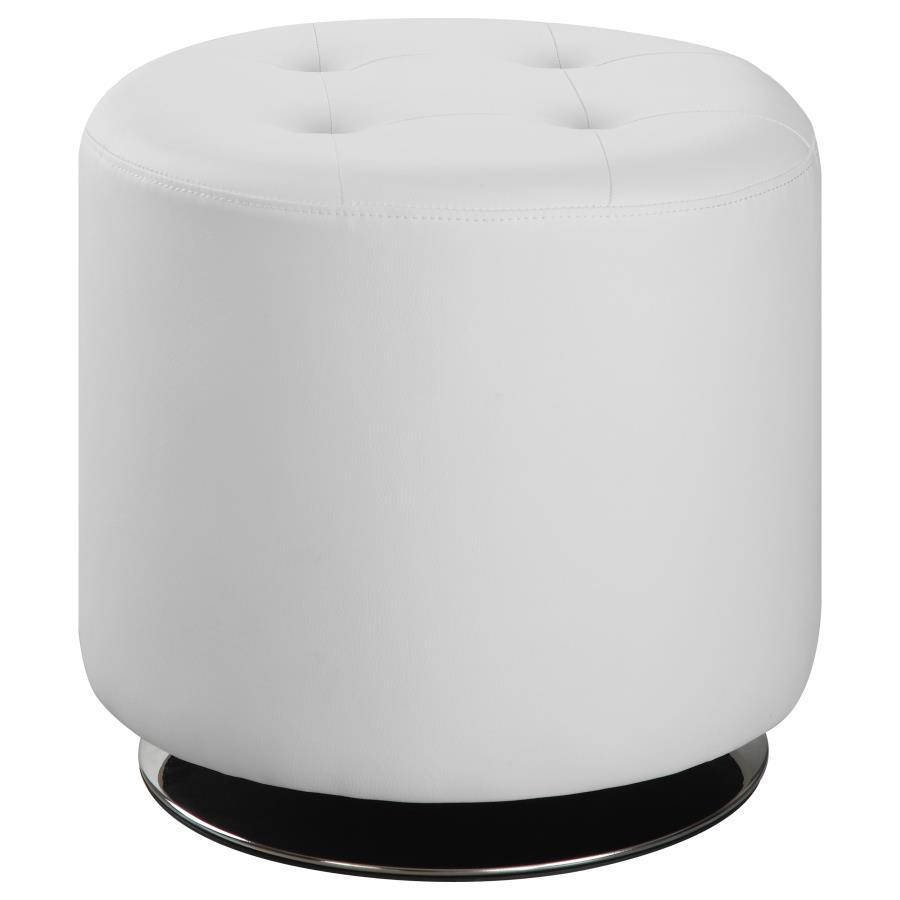 Bowman - Round Upholstered Tufted Swivel Ottoman CoasterEveryday