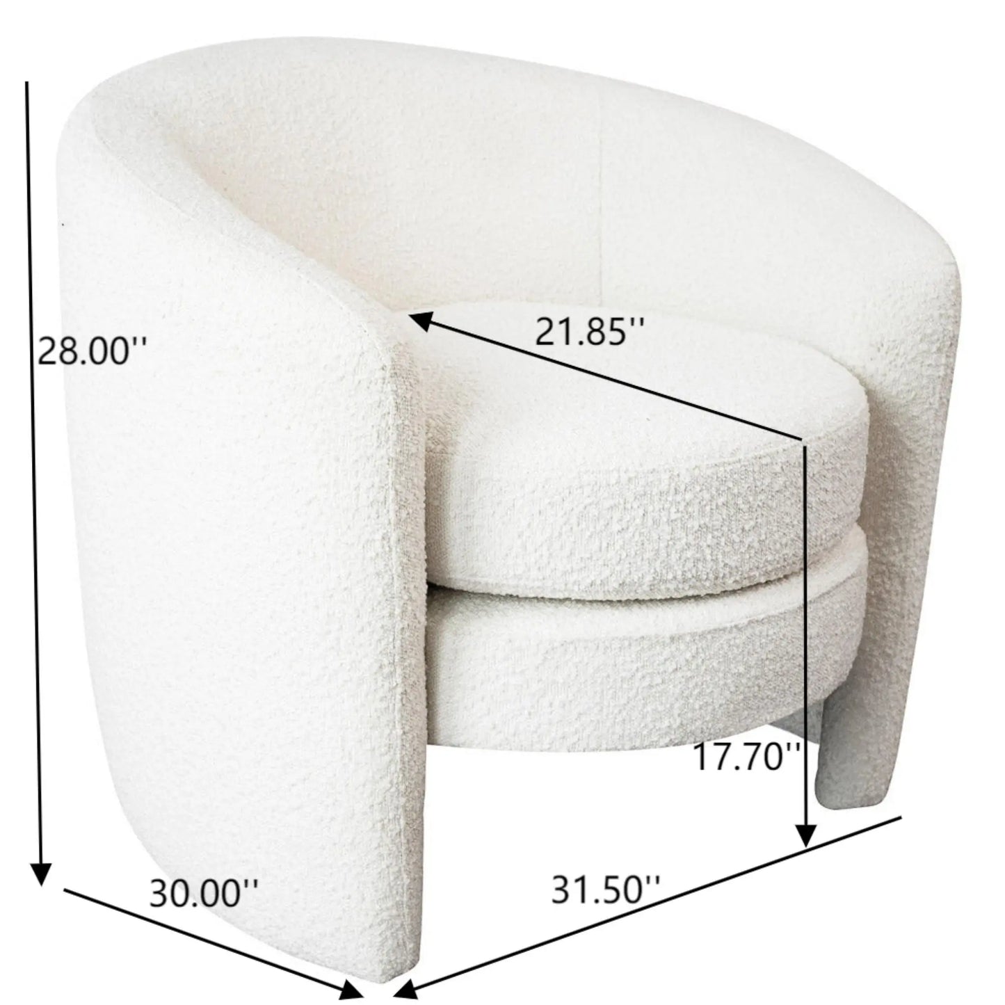Avalon - Lounge Chair - White Ashcroft Furniture