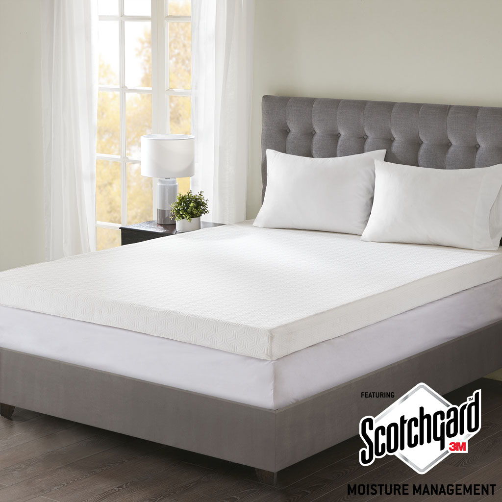Memory Foam Mattress Topper - White Sleep Philosophy