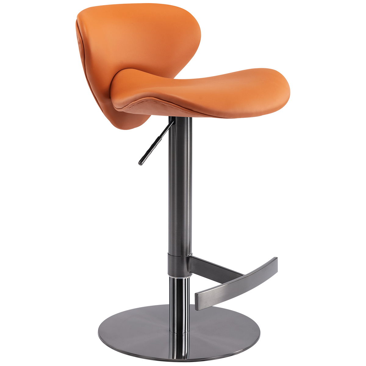 Titanium Stainless Steel Bar Stool, Swivel Adjustable Height For Kitchen Counter And Dining Room Home Essentials