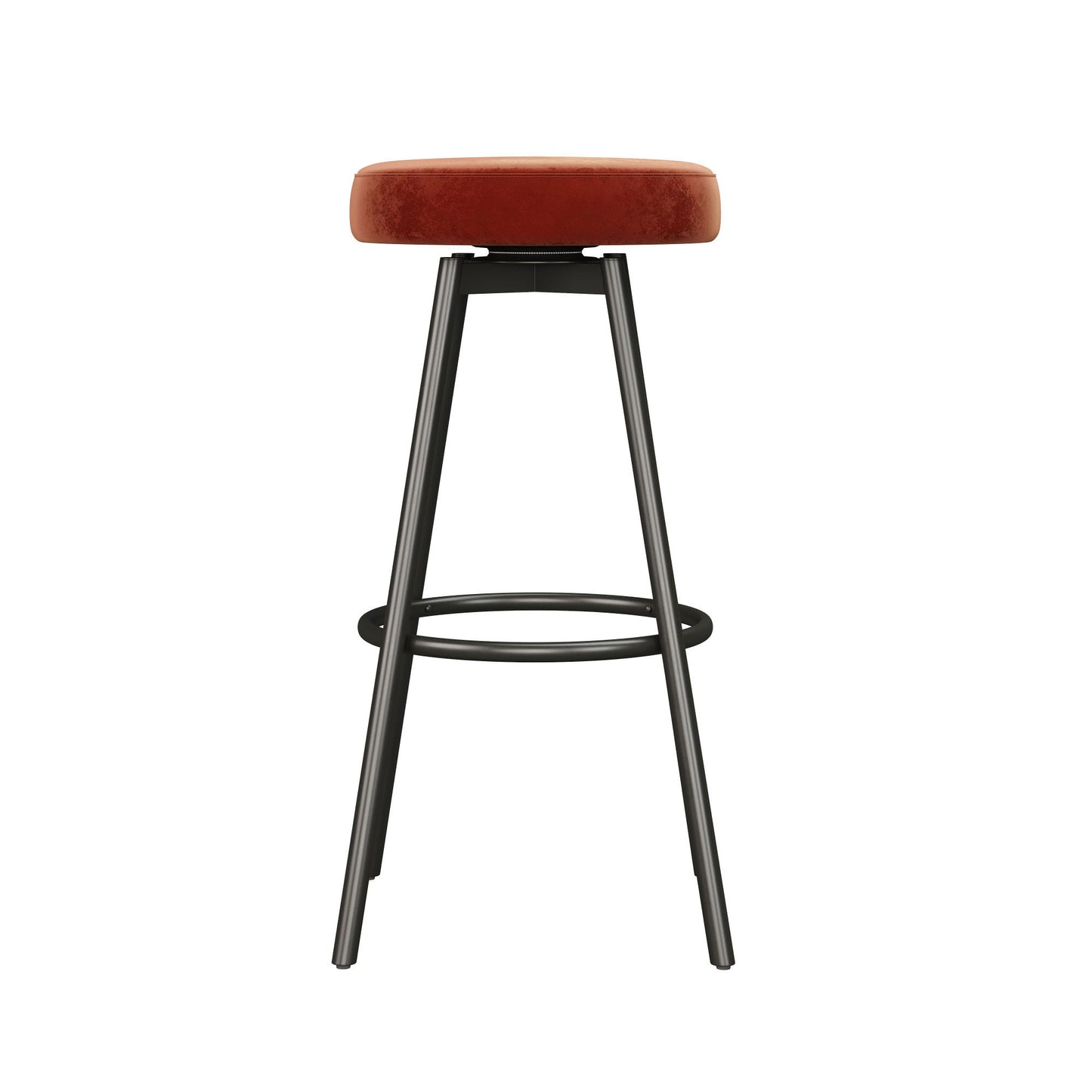 Modern Glam Upholstered Faux Velvet Bar Stool Walker Edison