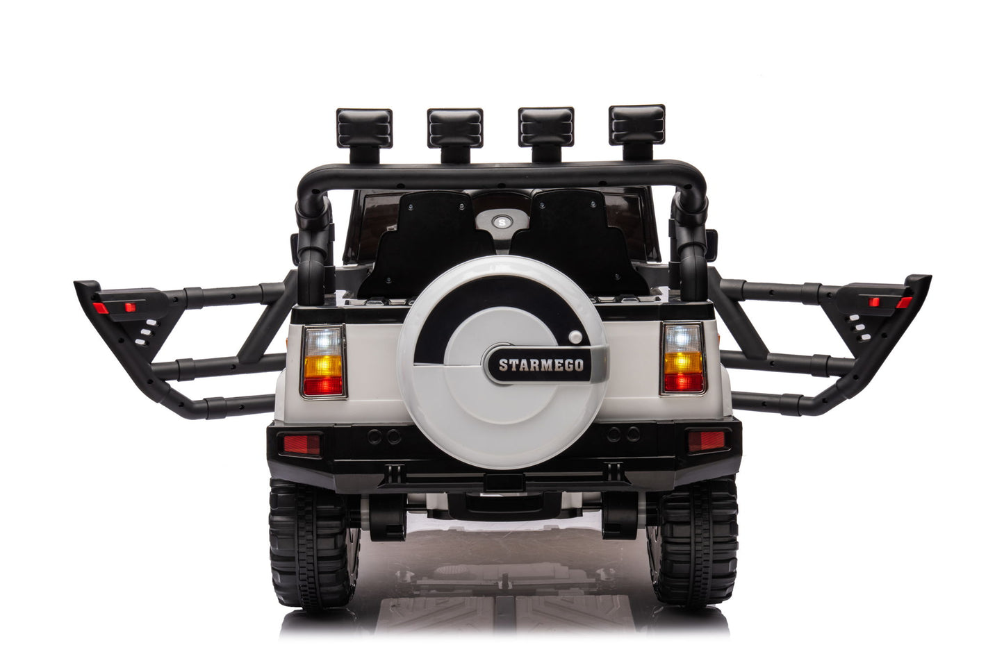 12V7A 30W*2 Four-Wheel Drive Leather Seat One Button Start, Forward And Backward, High And Low Speed, Music, Front Light, Power Display, Two Doors Can Open, 2.4G R / C, Seat Belt Four Wheel Absorber Daily Nest