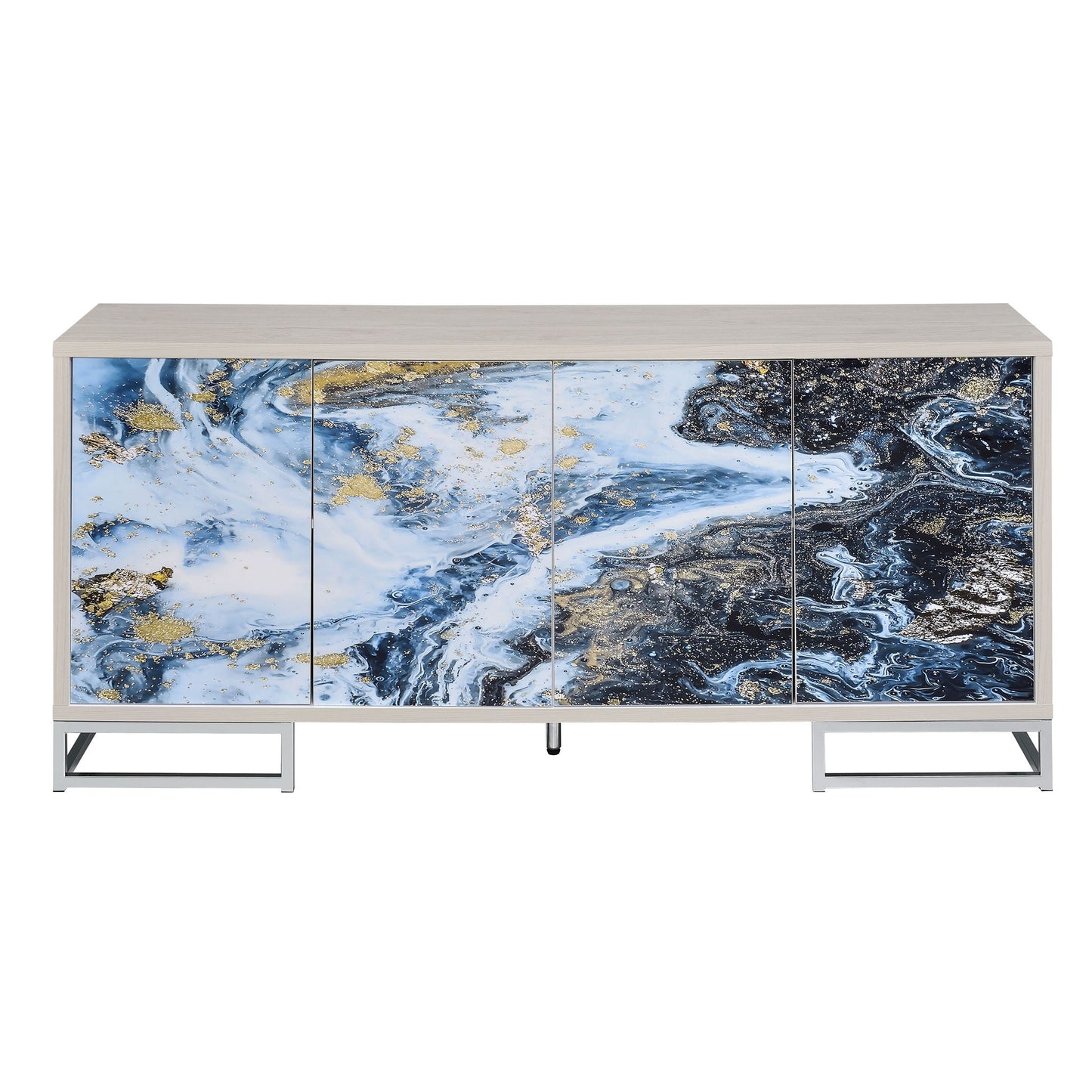 Liam - Marble Paint Console Cabinet - Multi Acme