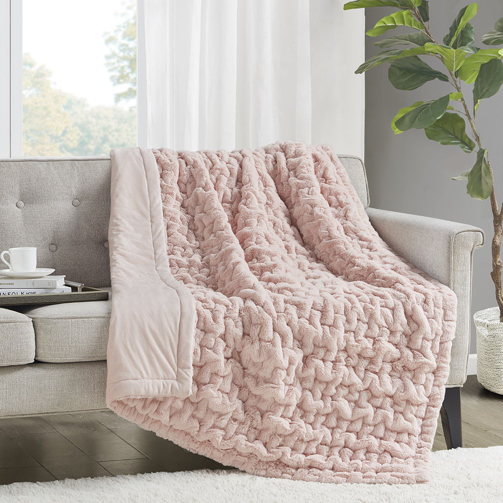 Ruched Throw - Blush Madison Park