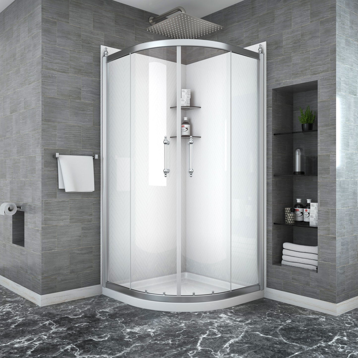 Framed Tub Shower Enclosure With Clear Tempered Glass Daily Nest