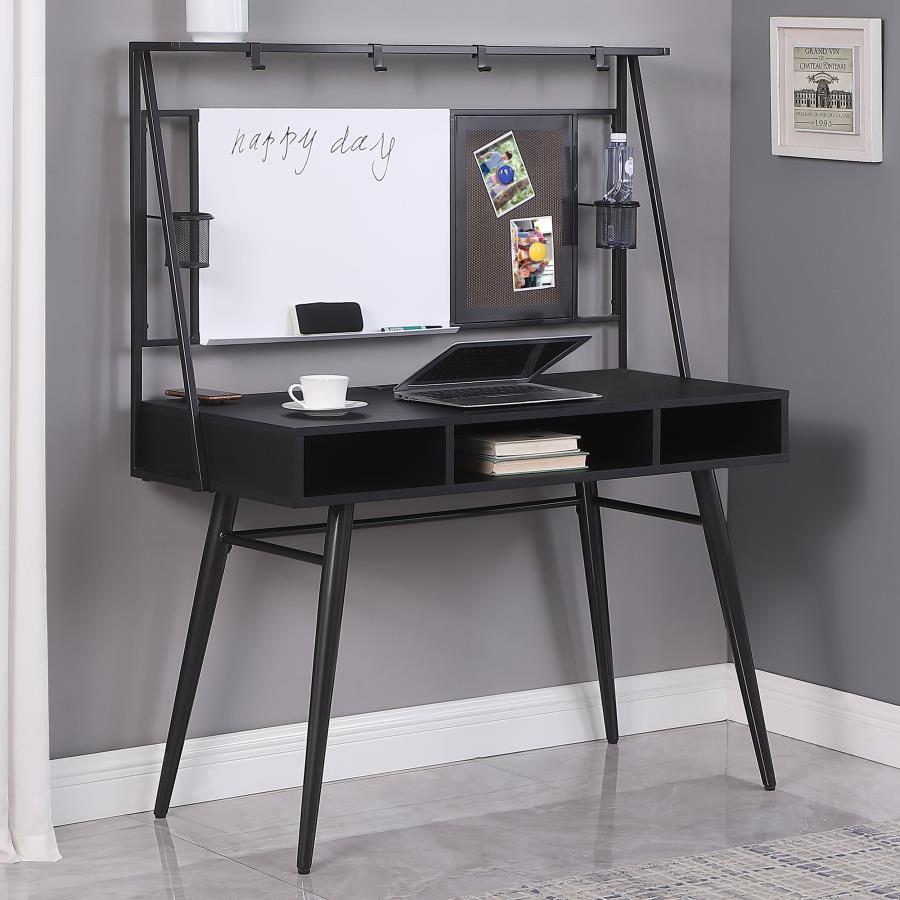 Jessie - Writing Desk With Whiteboard And USB - Black CoasterEssence