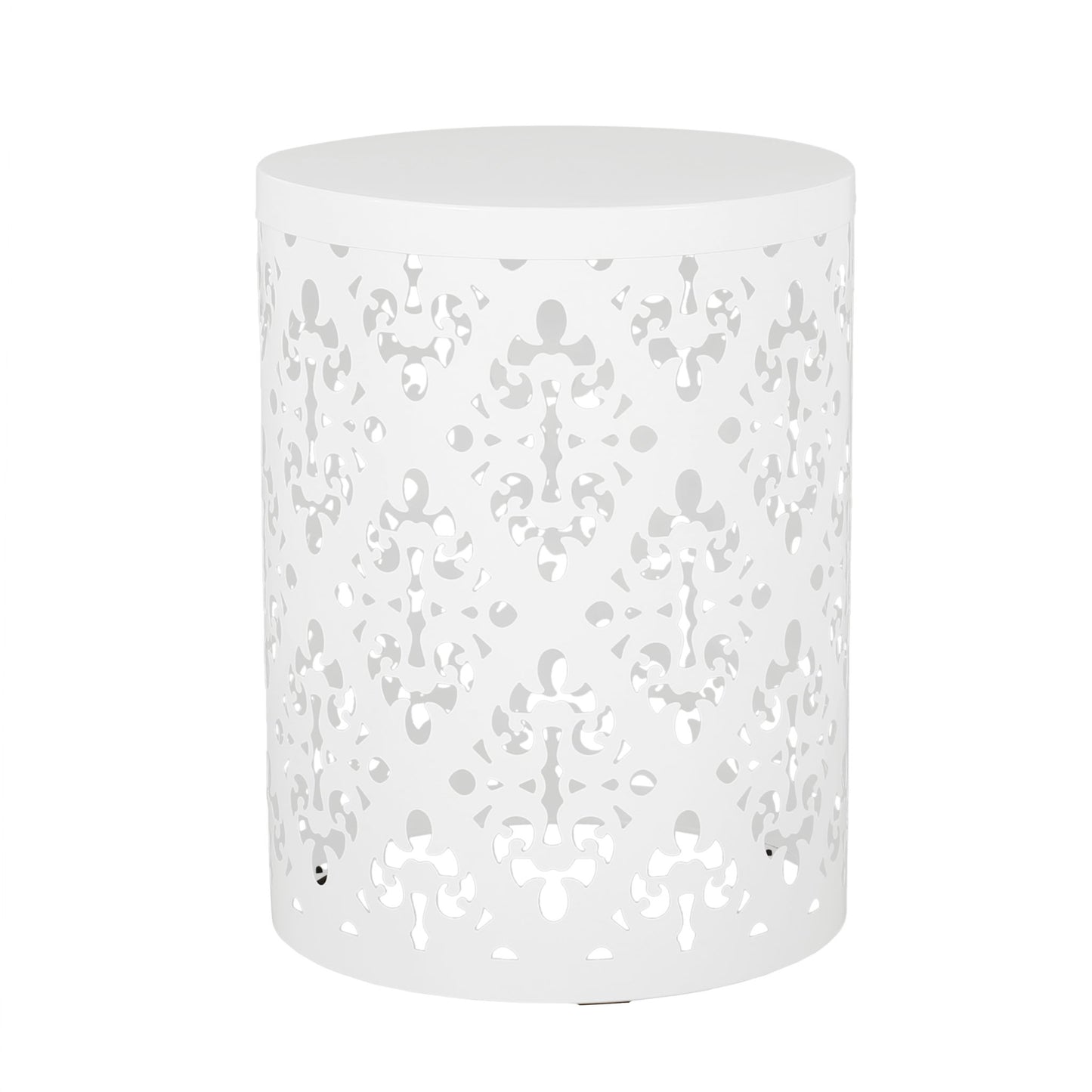 Outdoor Metal Modern Design End Table Noble House