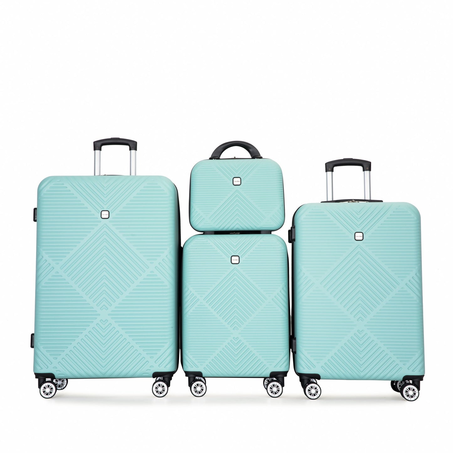 4 Piece Lightweight Suitcase, Makeup Box, Aircraft Wheels Daily Nest