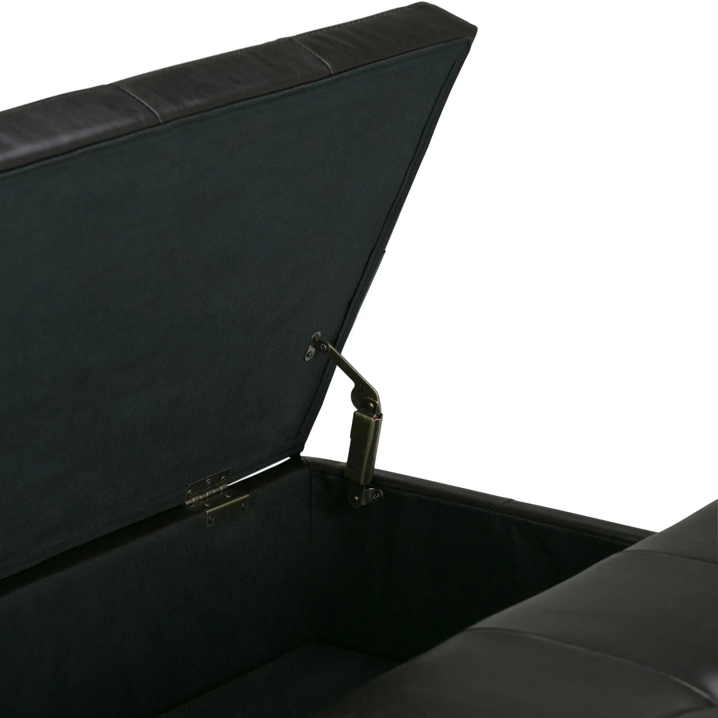 Dover - Square Coffee Table Storage Ottoman - Tanners Brown Simpli-Home