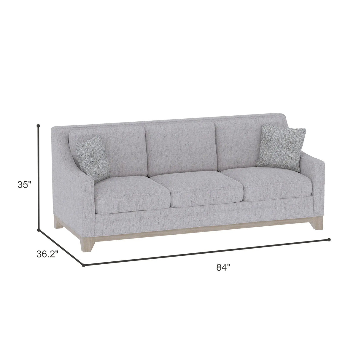 Sofa With Casual Accent - Gray Emerald Home