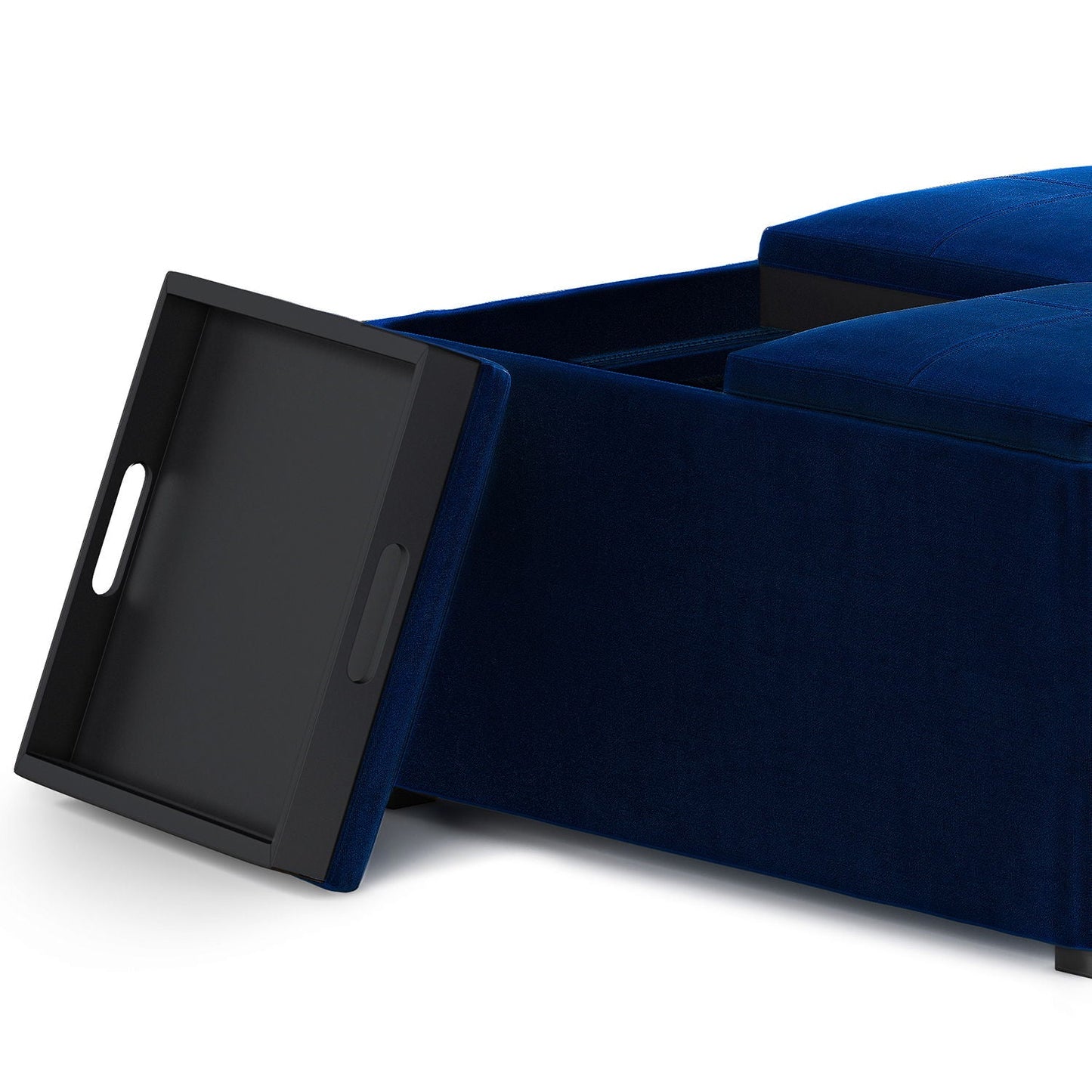 Avalon - Square Coffee Table, Storage Ottoman Simpli-Home