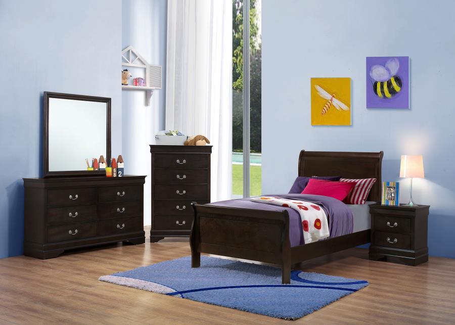 Louis Philippe - Panel Sleigh Bed CoasterEveryday