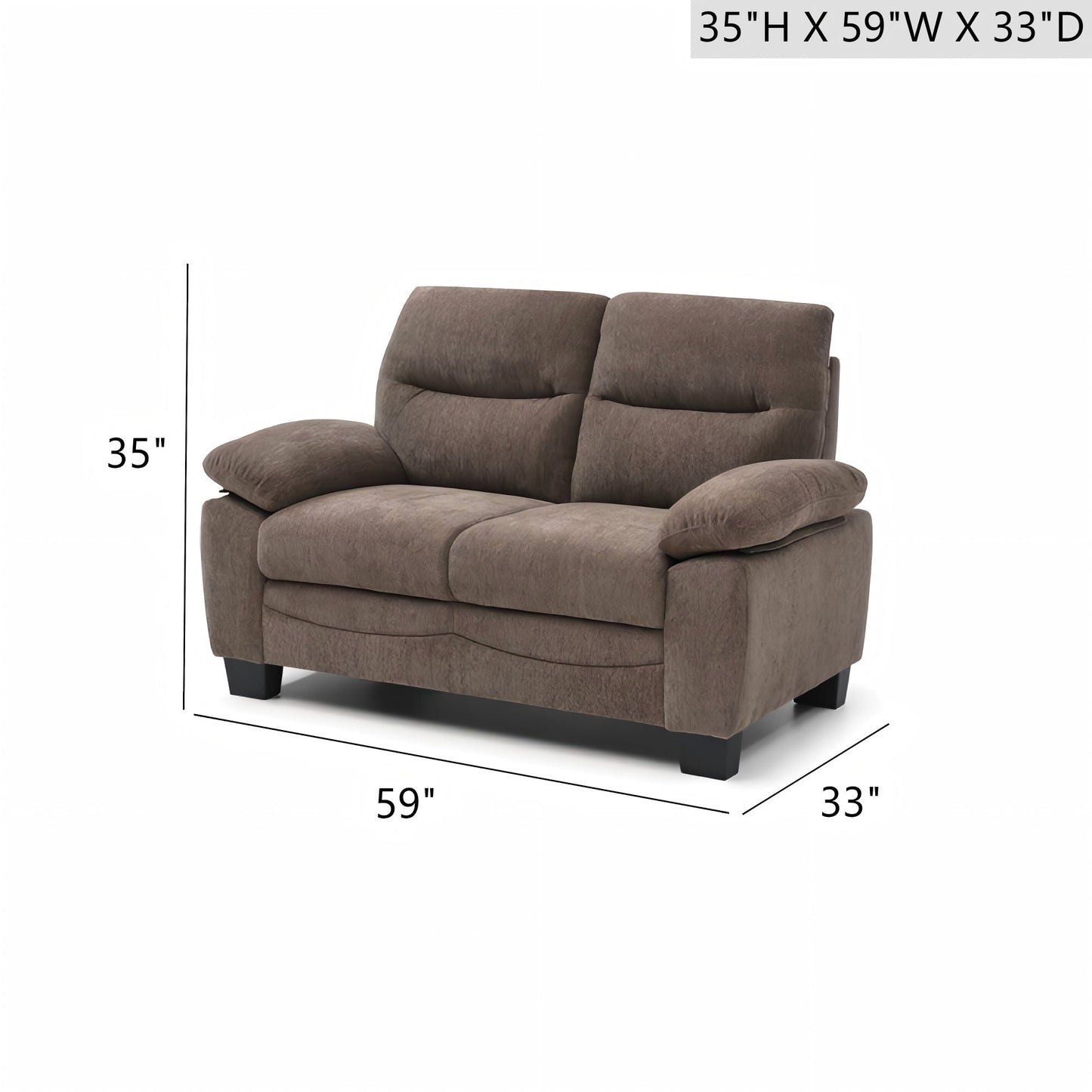Summerton - Loveseat With Pillow Top Arms And Removable Back Glory Furniture