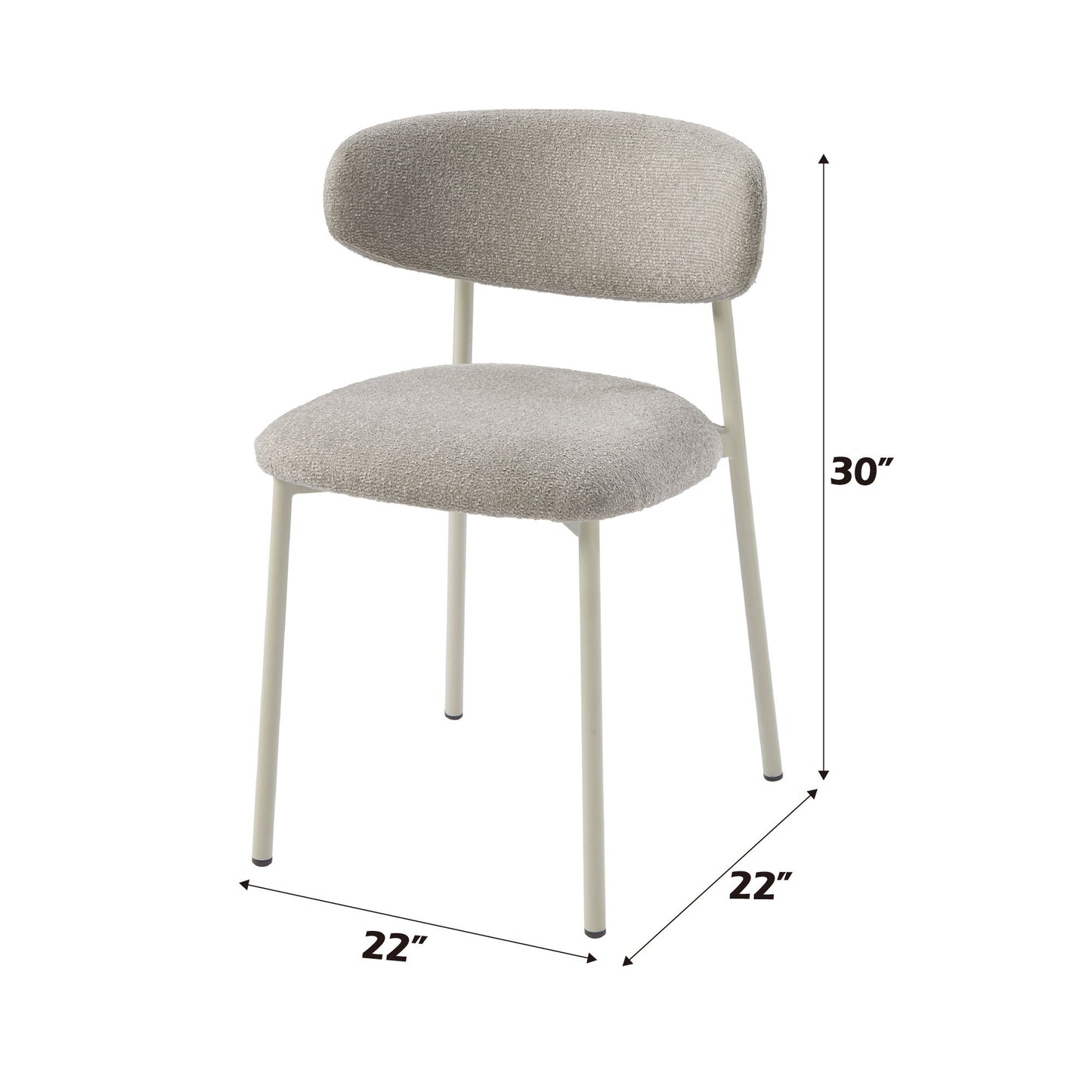 Ingram - Side Chair (Set of 2) - Light Gray Acme