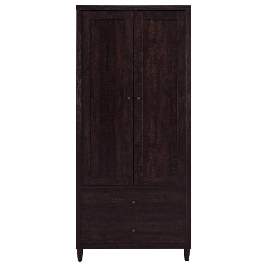 Wadeline - 2 Door Tall Accent Storage Cabinet - Rustic Tobacco CoasterEveryday